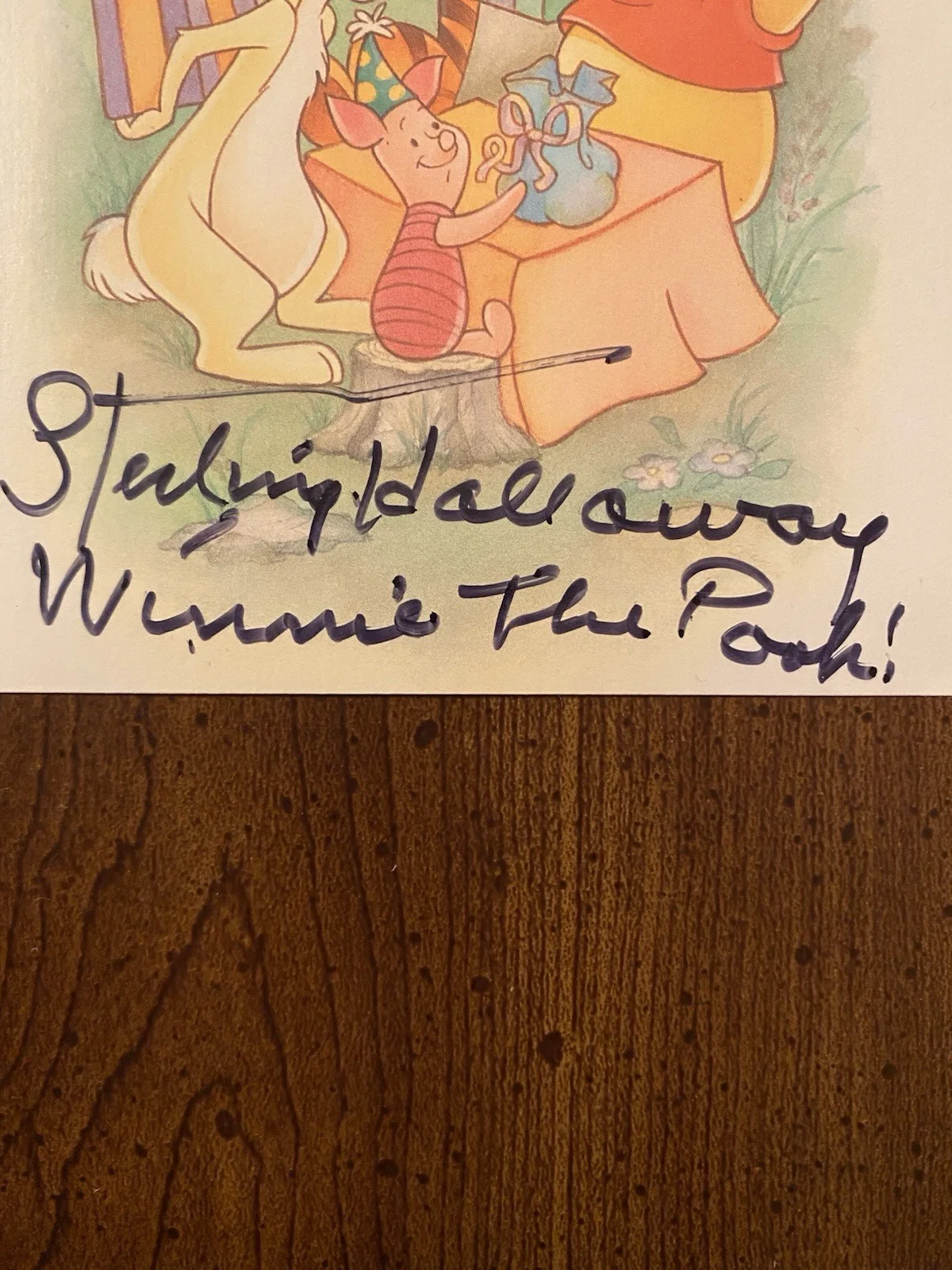 Sterling Holloway — Sterling Holloway Signed Autographed Photo With COA Winnie The Pooh VERY RARE, изображение 2