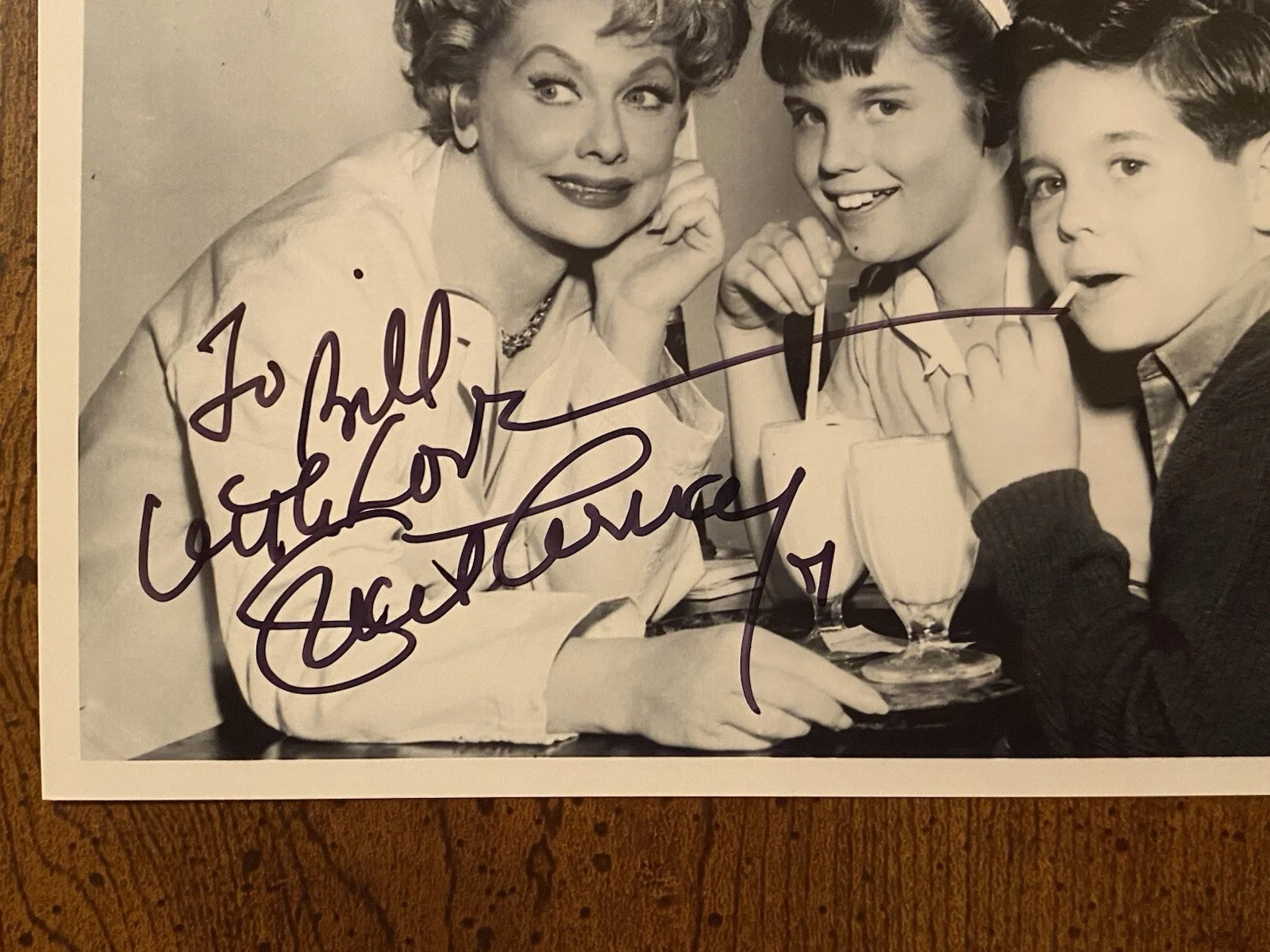 Lucie Arnaz — Lucie Arnaz Signed Autographed Photo With Lucille Ball Here’s Lucy, image 2