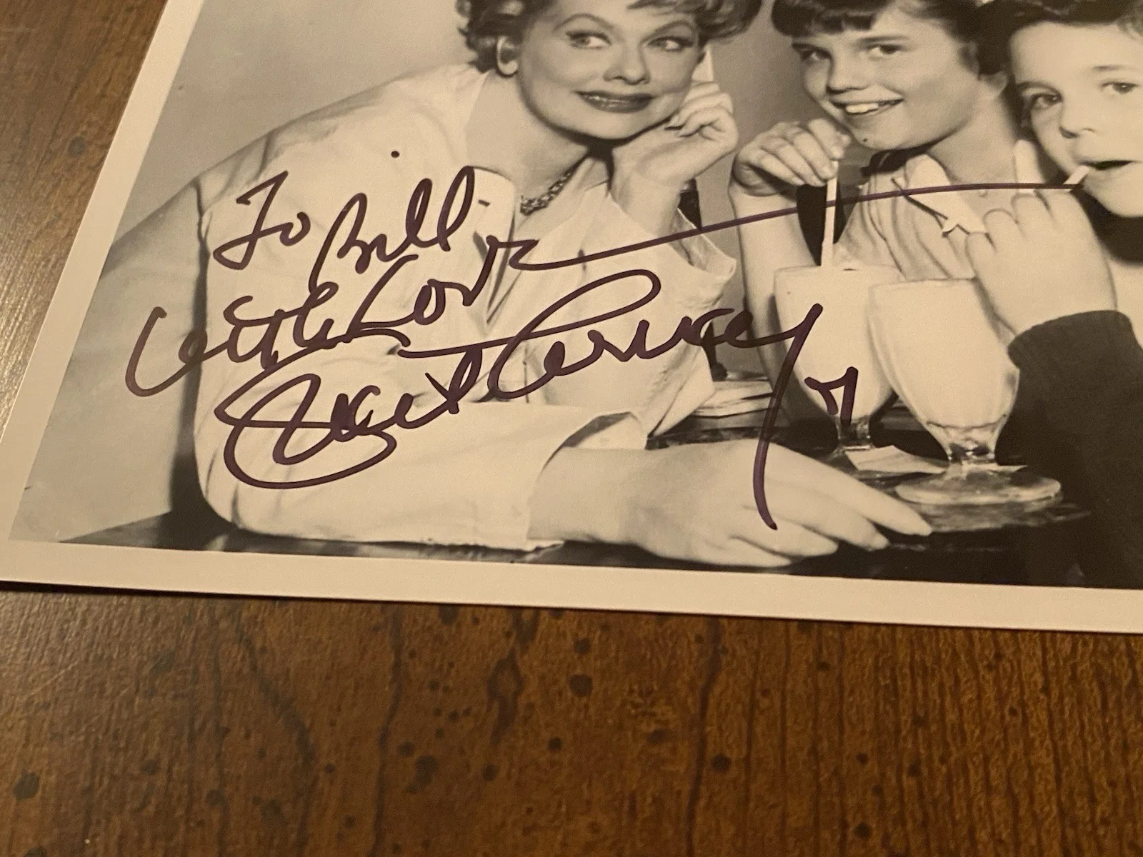 Lucie Arnaz — Lucie Arnaz Signed Autographed Photo With Lucille Ball Here’s Lucy, image 3
