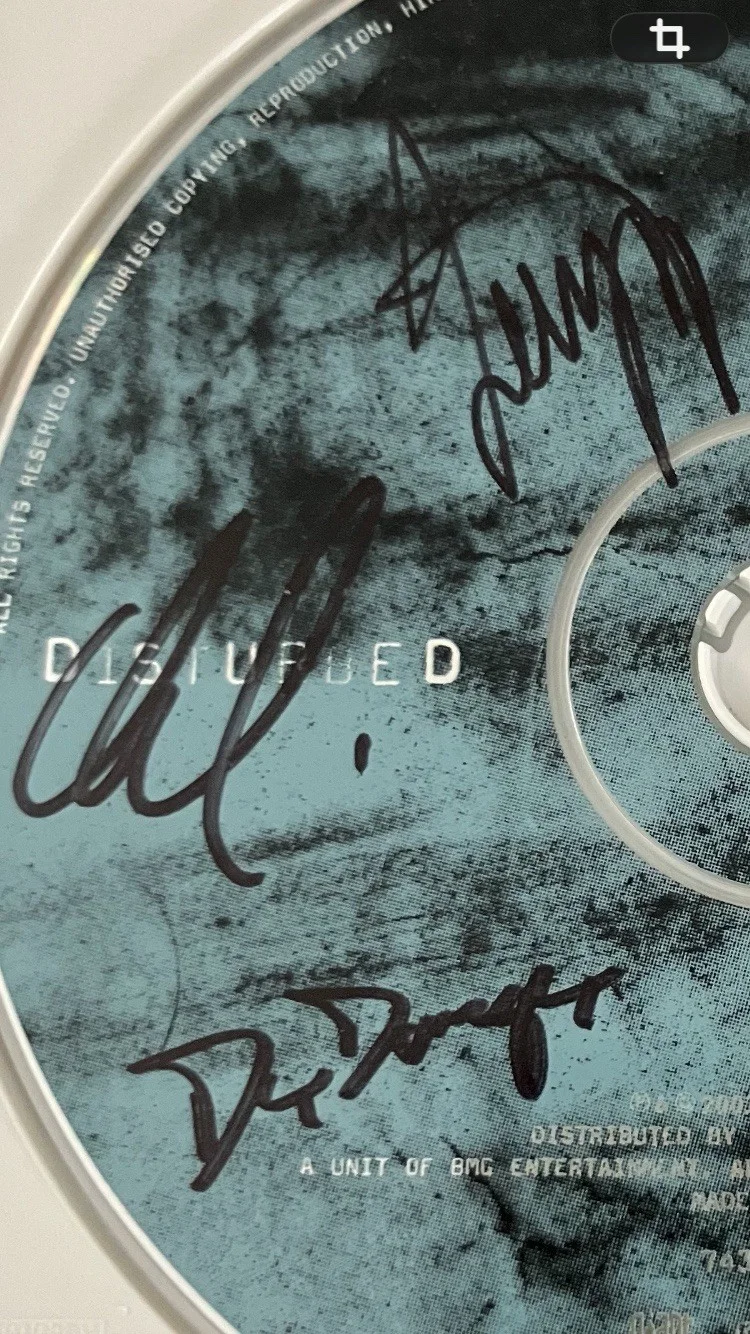 DISTURBED SIGNED/AUTOGRAPHED CD WITH COA, image 2