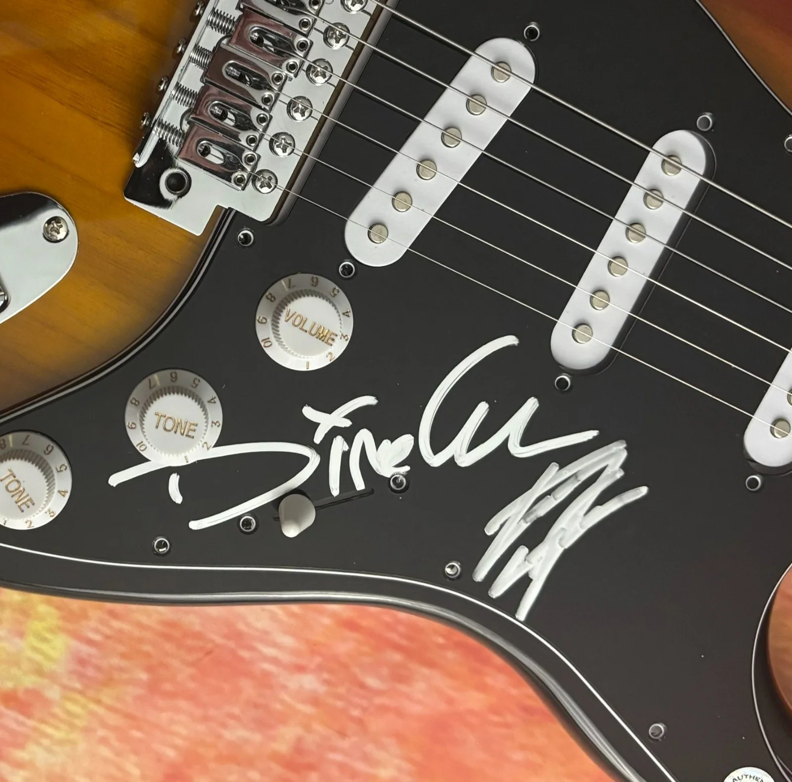 GFA Dino Cazares & Tony Campus * FEAR FACTORY * Signed Electric Guitar PROOF COA, изображение 5
