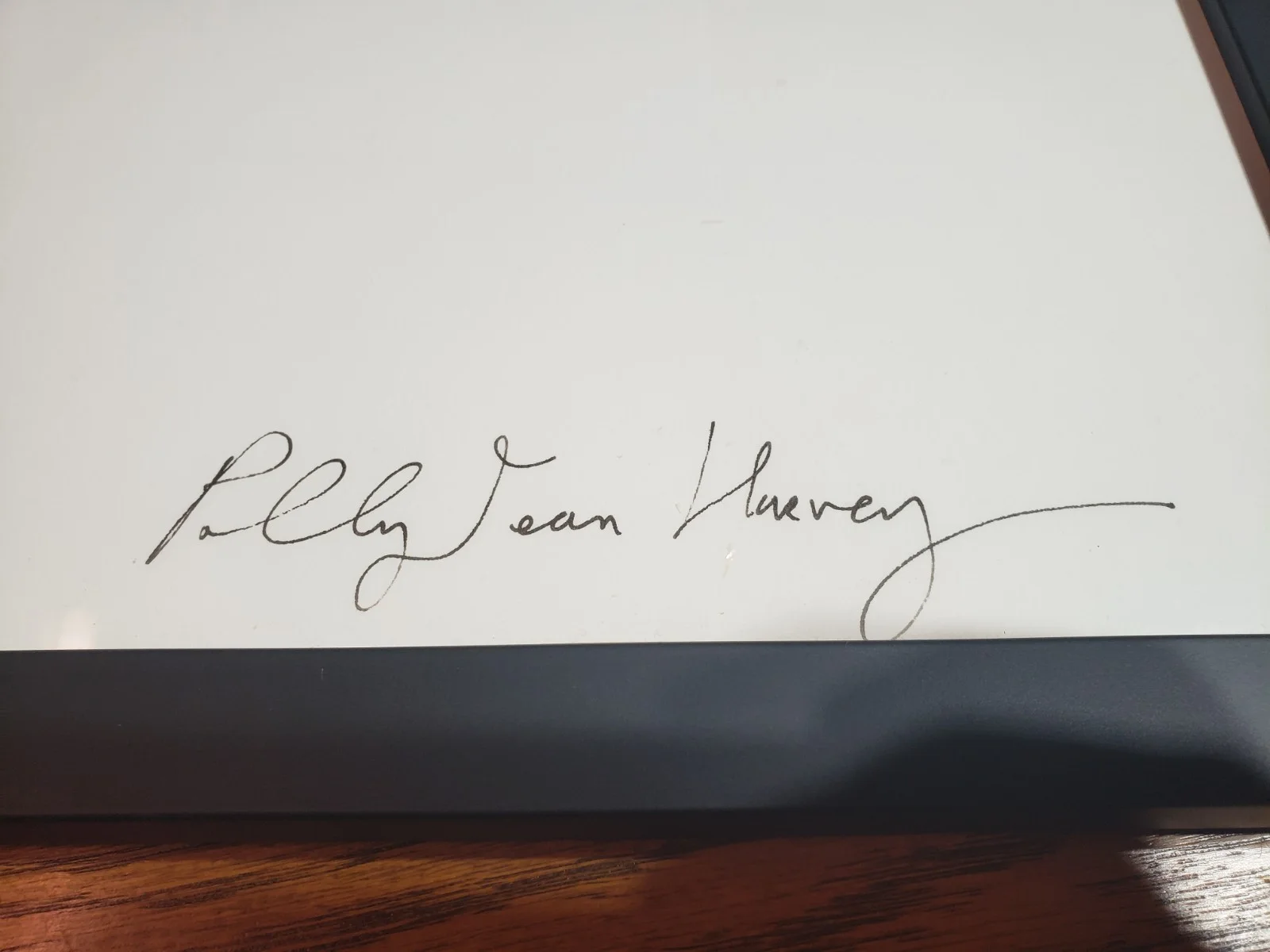 PJ Harvey Signed Framed "Throwing Nothing" Poem - Polly Jean Harvey, изображение 3