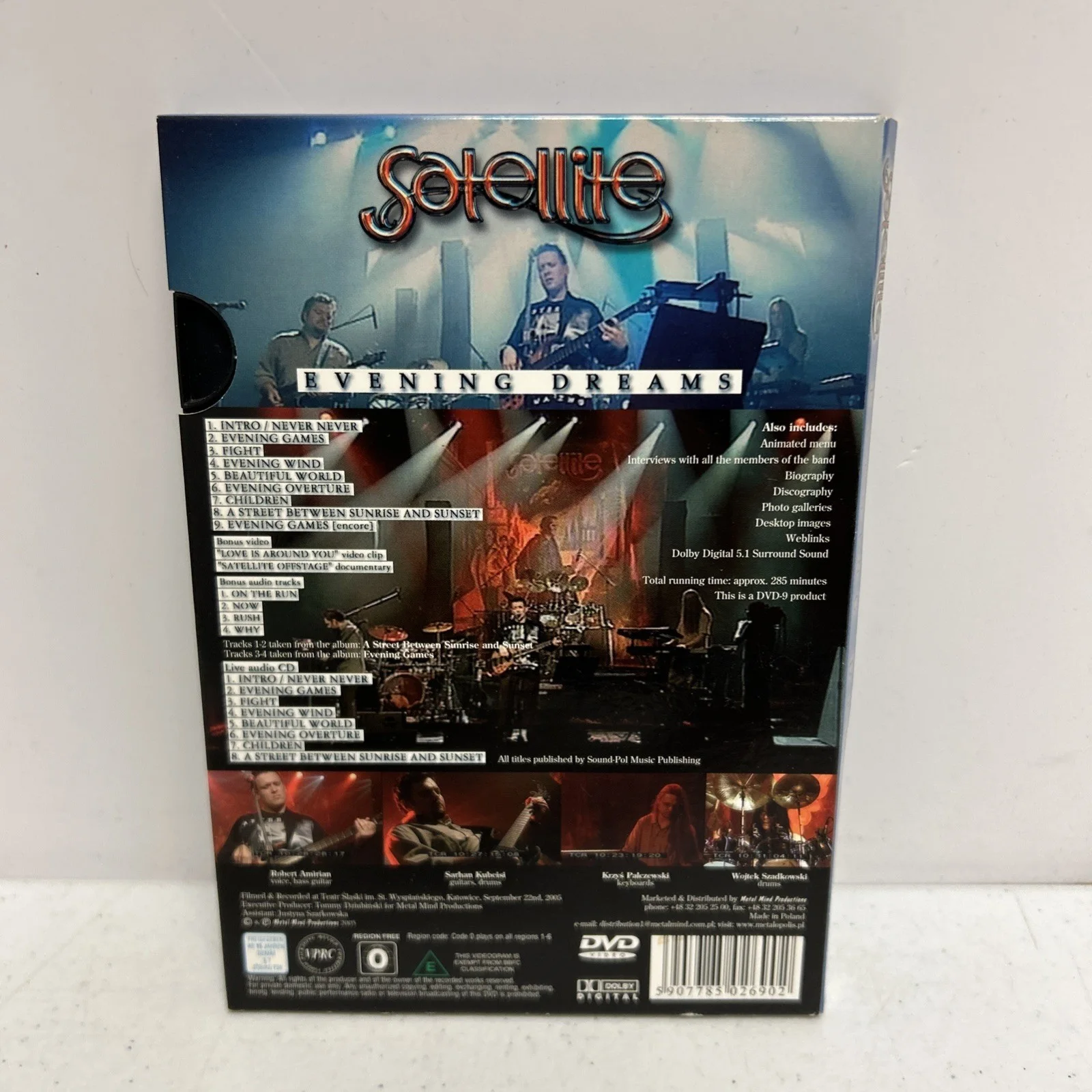 Satellite — Satellite Evening Dreams DVD, Autographed Signed! Prog Rock Concert DVD - NO CD, image 2