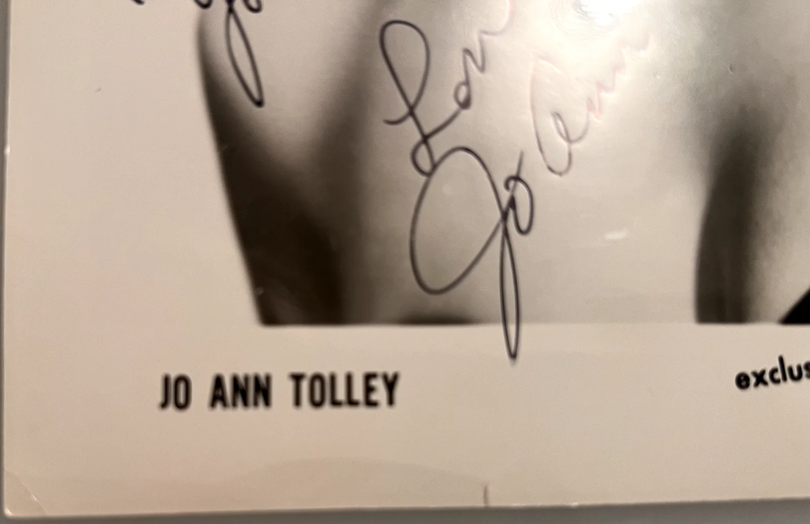 Celebrity Autograph Jo Ann Tolley Signed Celebrity Photo WJR Clark Reid Detroit, изображение 3