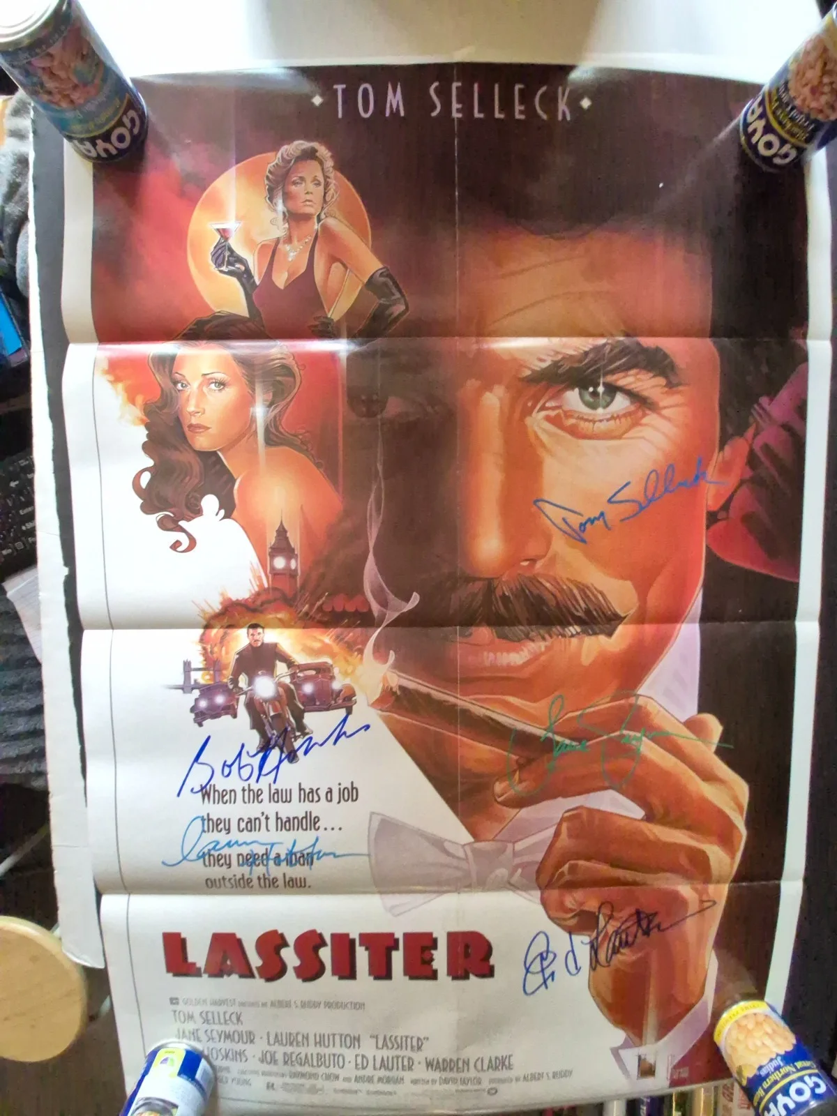 SEE BELOW — LASSITER -TOM SELLECK CAST SIGNED-THE MOVIE TPOSTER-w/COA ekim, image 2