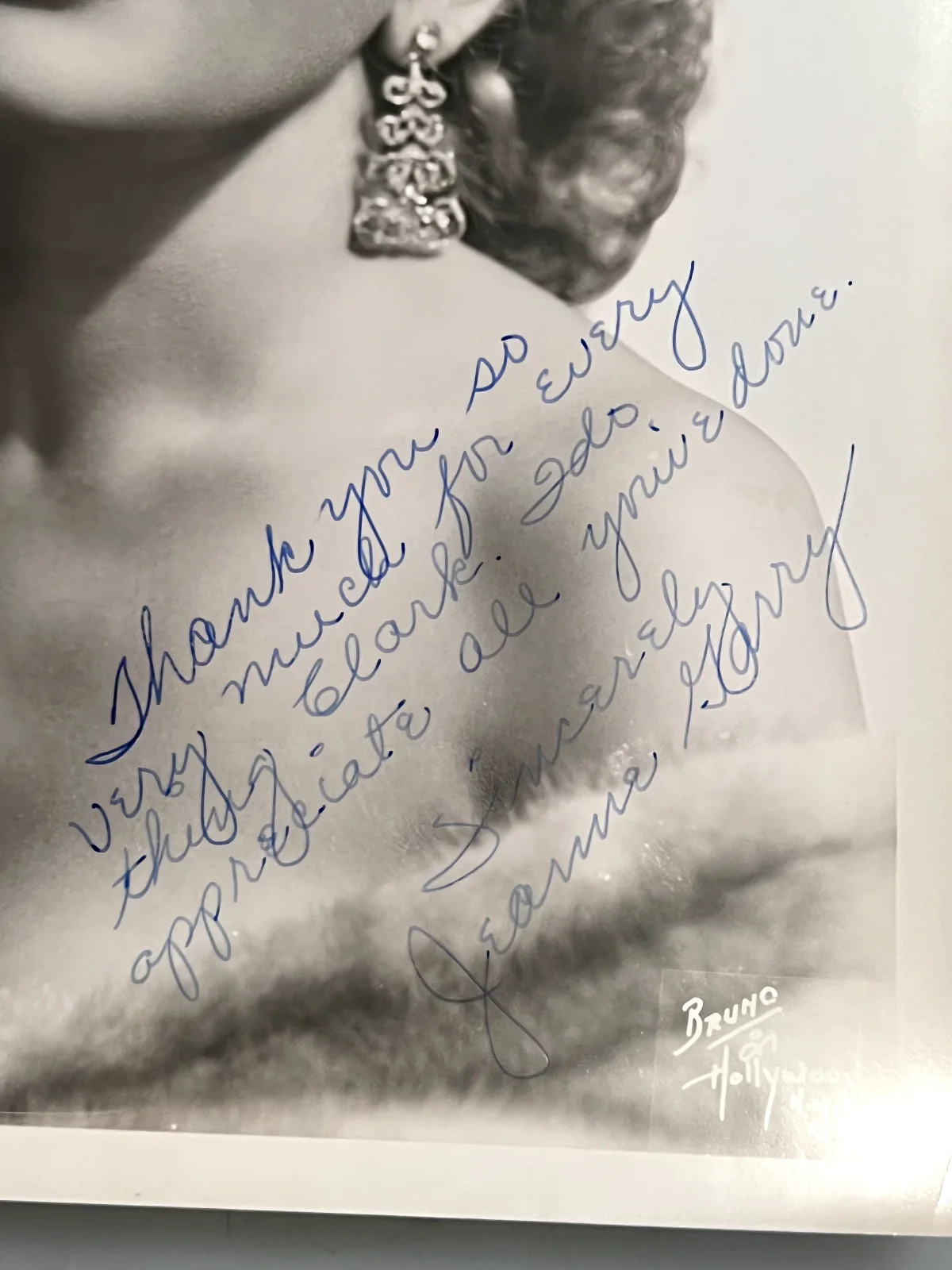 Celebrity Autograph Jeanne Garry Signed Celebrity Photo WJR Clark Reid Detroit, изображение 2