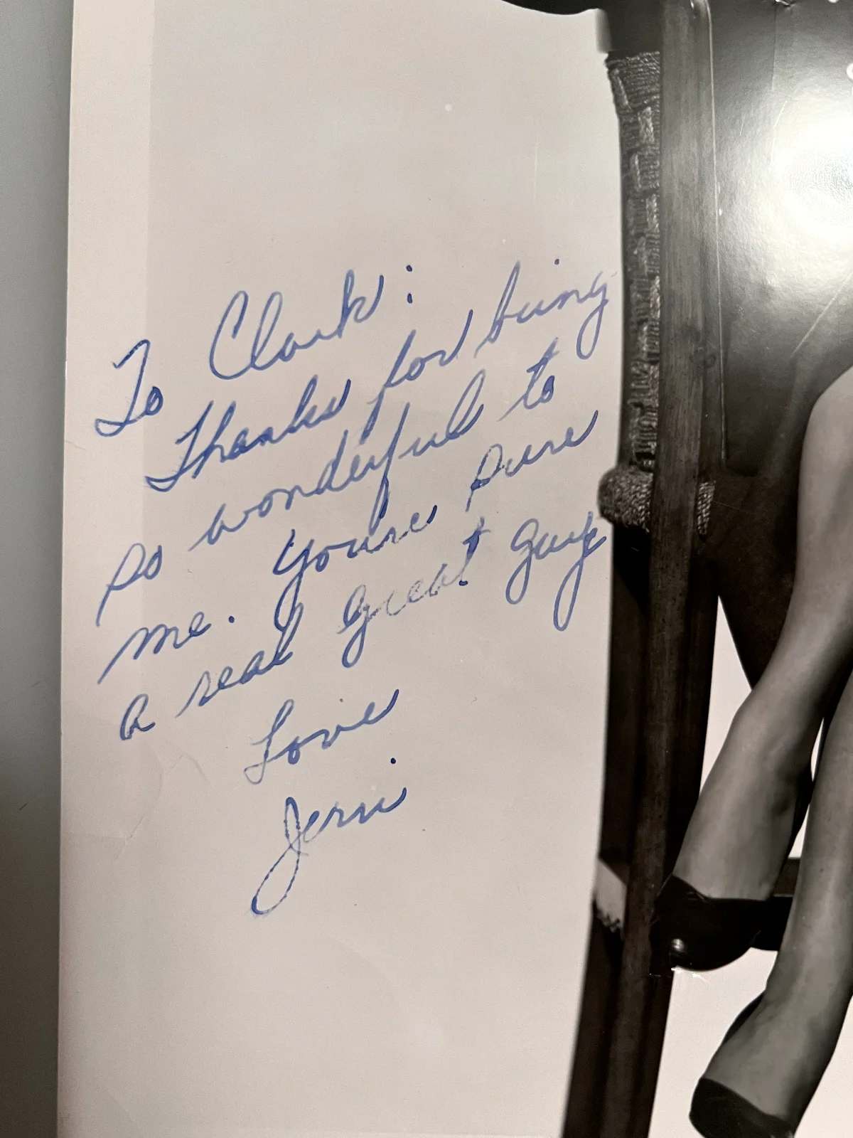 Celebrity Autograph JERRI ADAMS Signed Celebrity Photo WJR Clark Reid Detroit, изображение 2