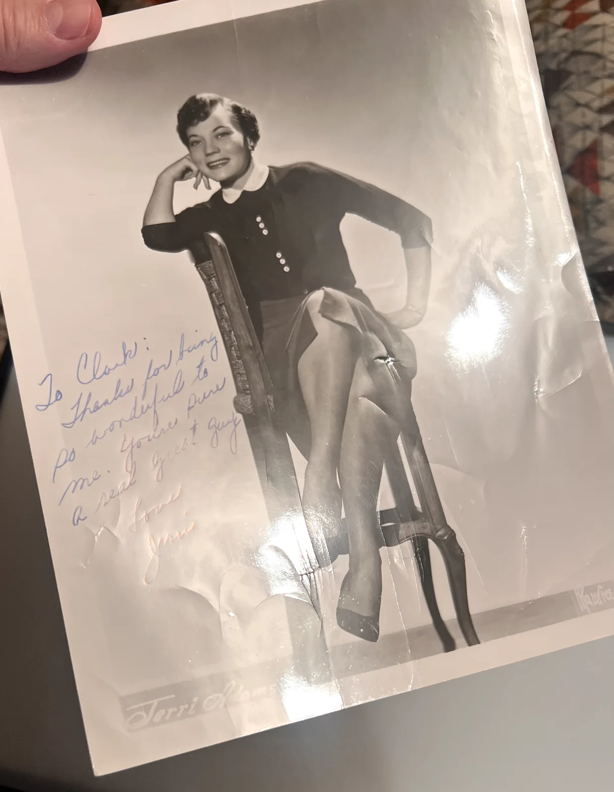 Celebrity Autograph JERRI ADAMS Signed Celebrity Photo WJR Clark Reid Detroit, изображение 4