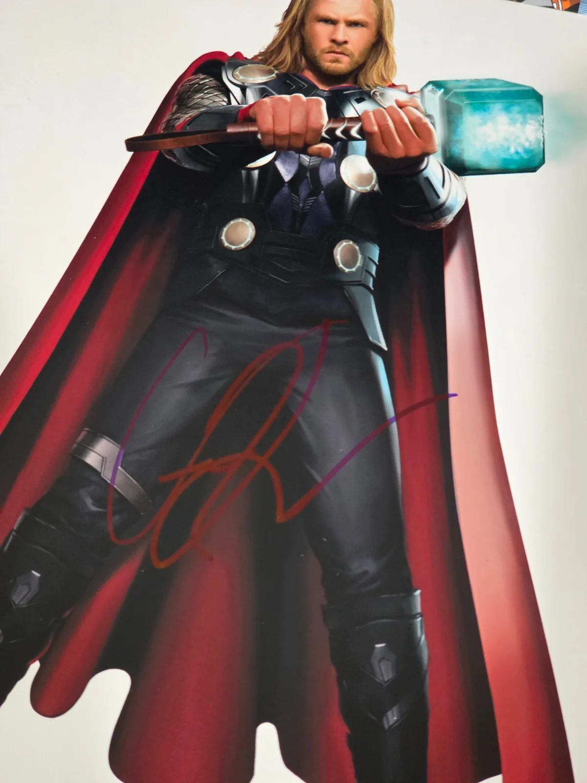 Chris Hemsworth — Chris Hemsworth - Thor Custom Matted & Framed Signed/Autographed Photo, image 2