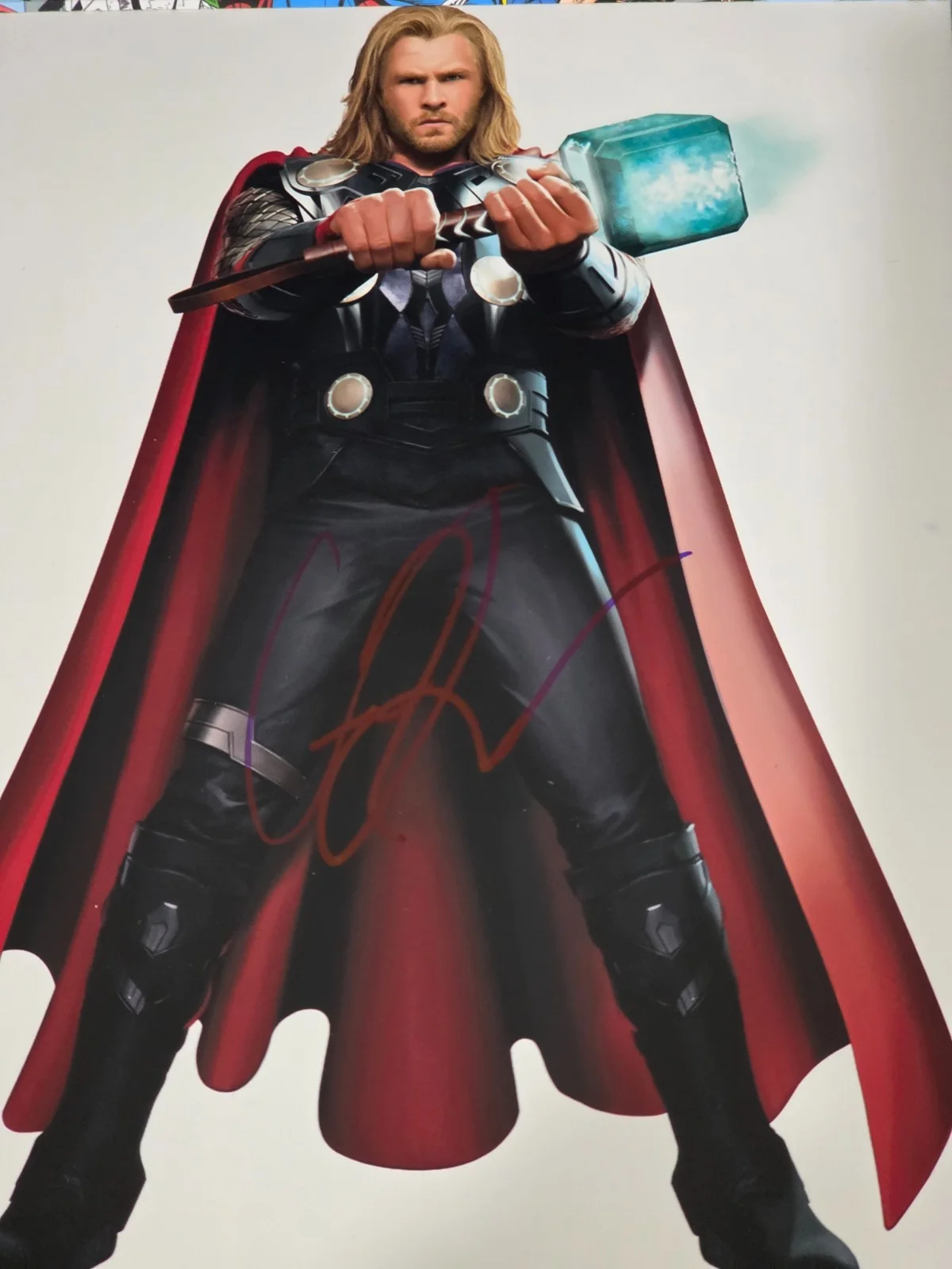 Chris Hemsworth — Chris Hemsworth - Thor Custom Matted & Framed Signed/Autographed Photo, image 3