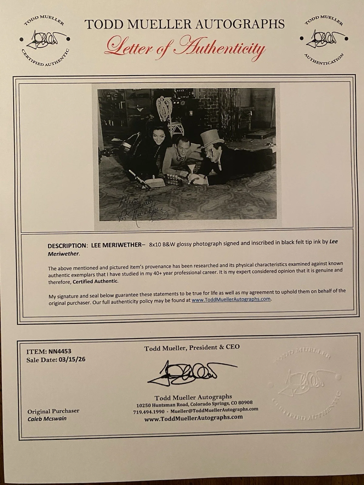 Lee Meriwether — Lee Meriwether Signed Autographed Photo With COA Batman 66 Catwoman Penguin Ridd, image 4