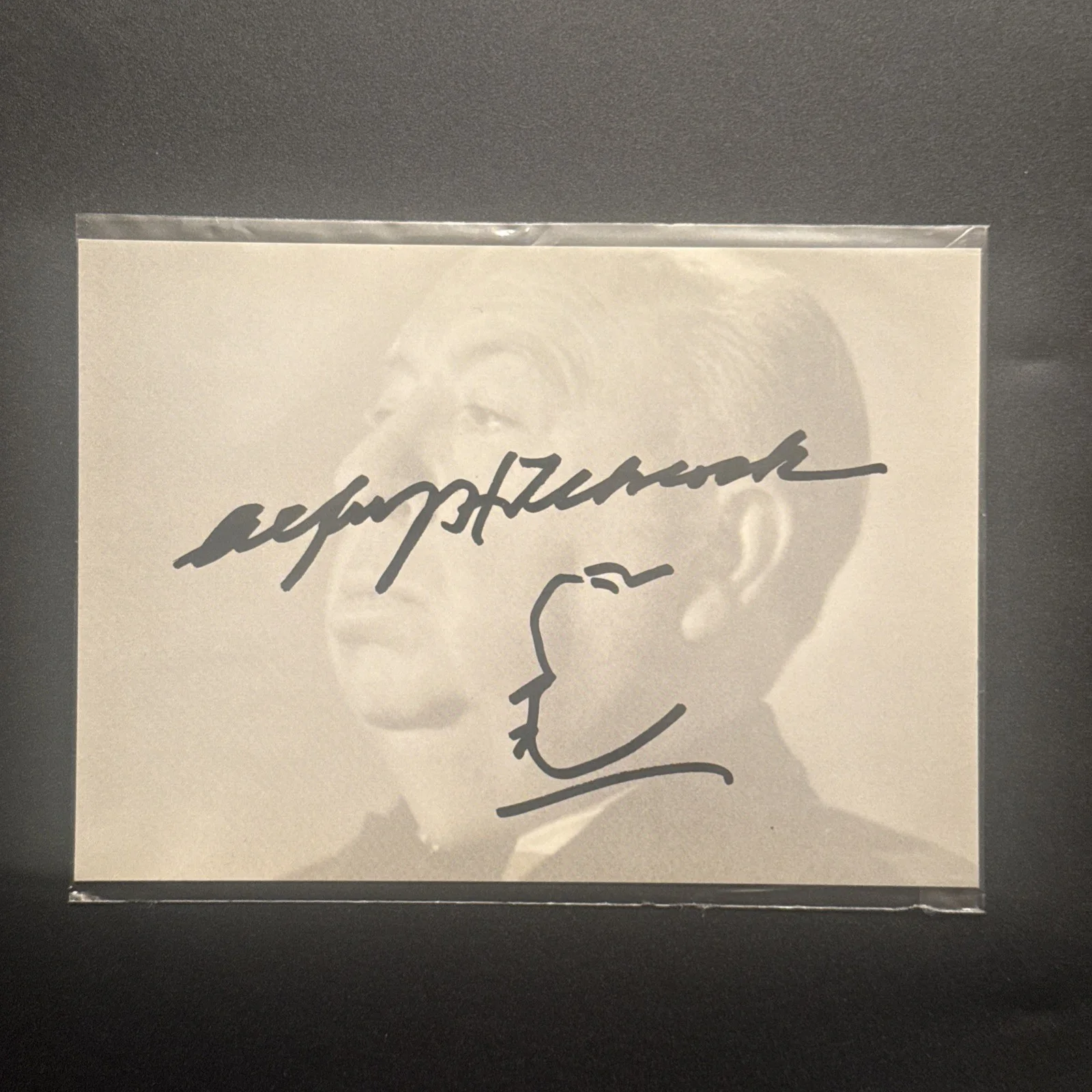 Alfred Hitchcock — Alfred Hitchcock Signed Autographed Postcard 6”x4.25”