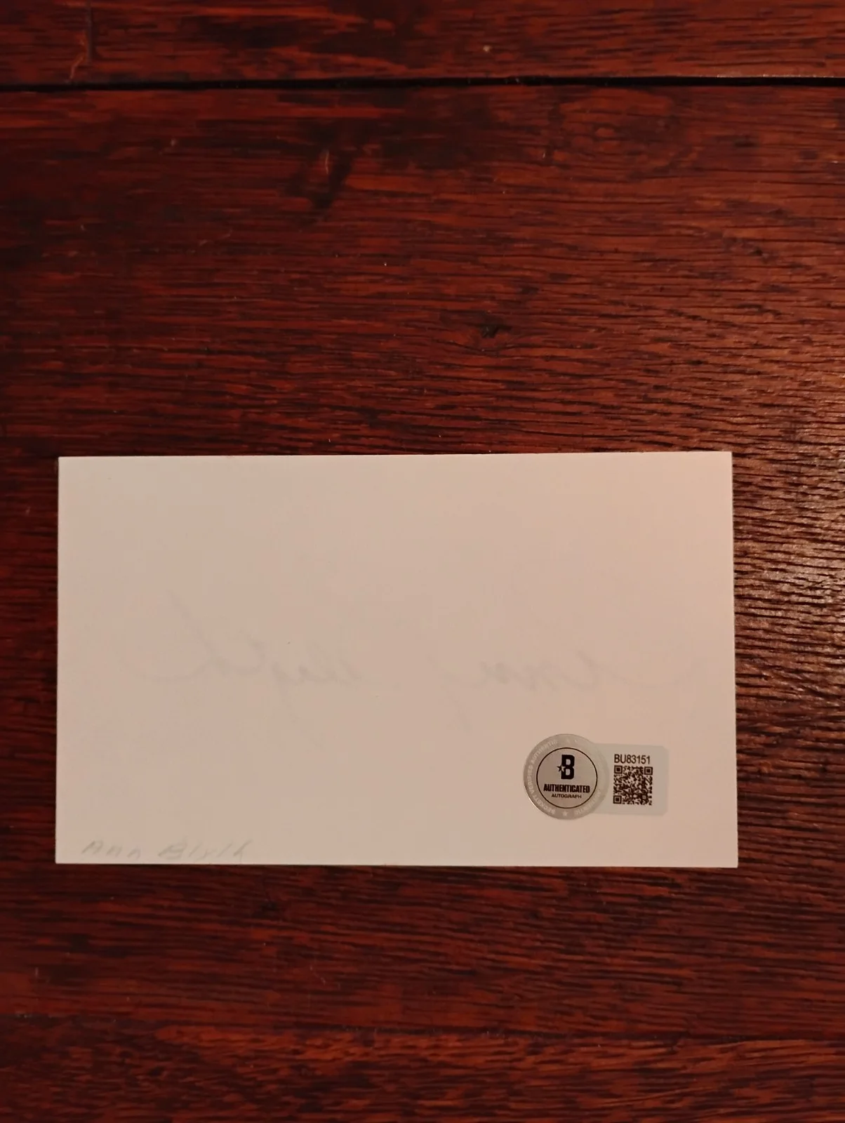 Ann Blyth — Actress Ann Blyth Signed Index Card Signature Autographed Beckett, изображение 2