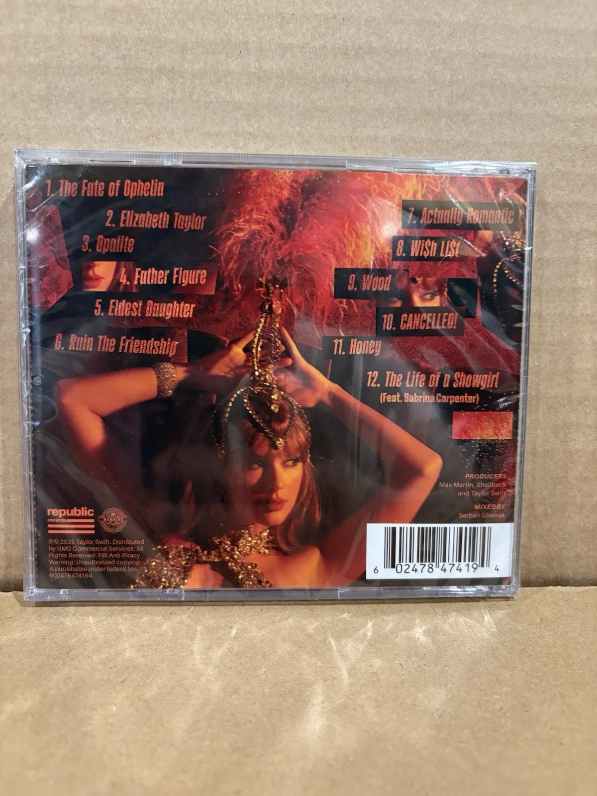 Taylor Swift The Life Of A Showgirl CD + SIGNED PHOTO 4 Brand New Sealed OOP, изображение 3