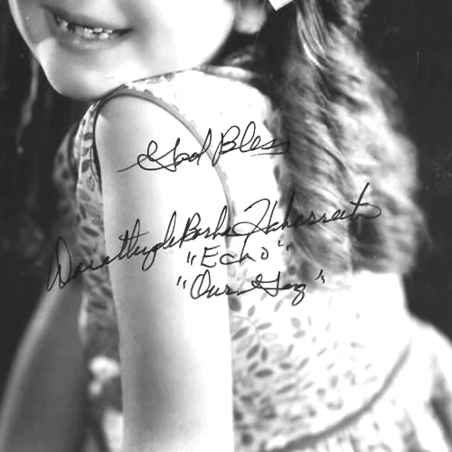 original Hand signed8 x10 photo by Dorothy DeBorba "Echo" of Our Gang, изображение 2