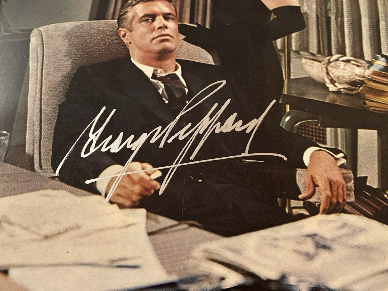 George Peppard — George Peppard Signed Autographed Vintage Photo With COA The Carpetbaggers, image 3