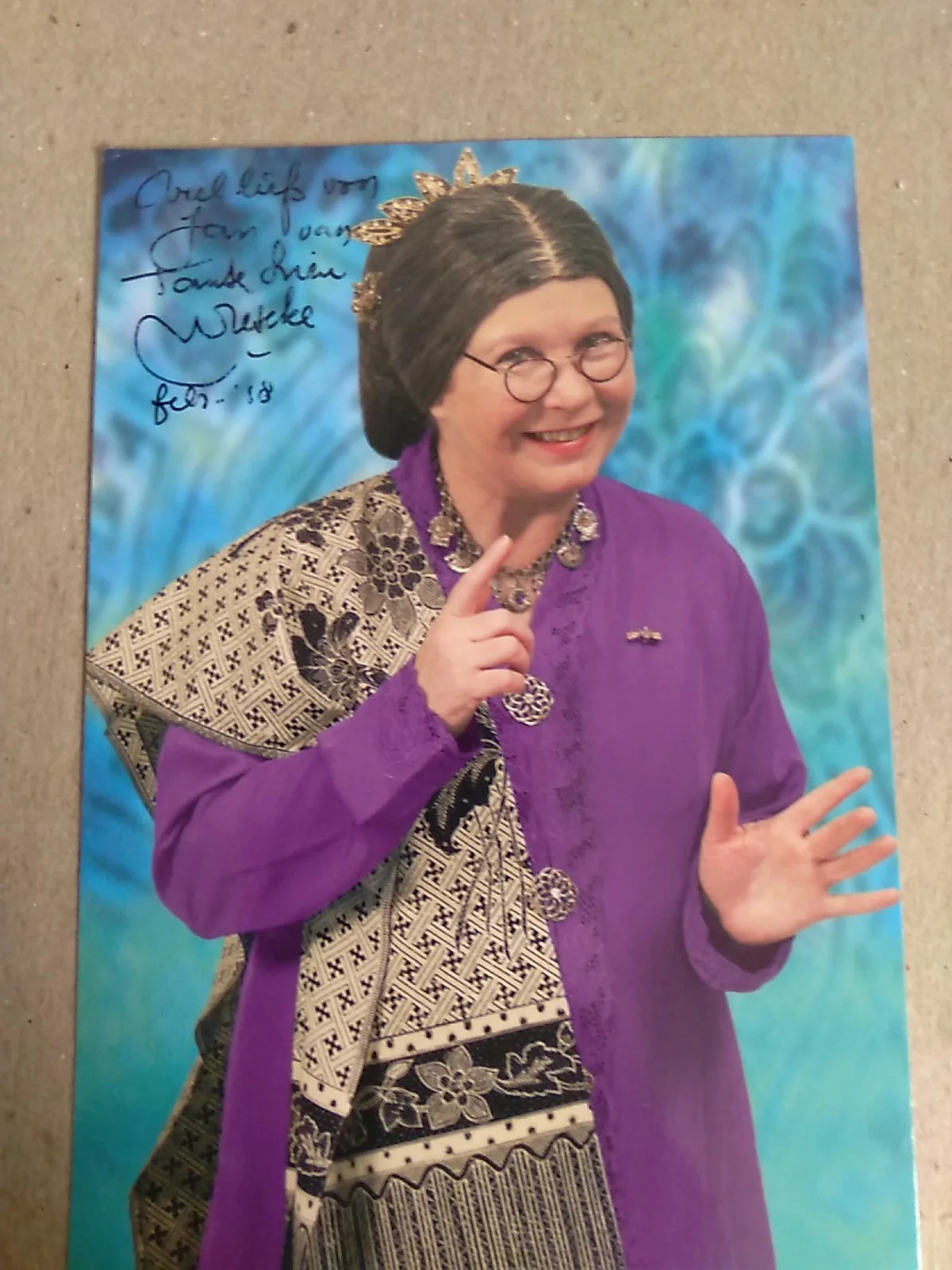 Wieteke Van Dort Actress Tante Lien Ajoen Ajoen 1991 Signed Autograph 6x4 Flyer, изображение 2