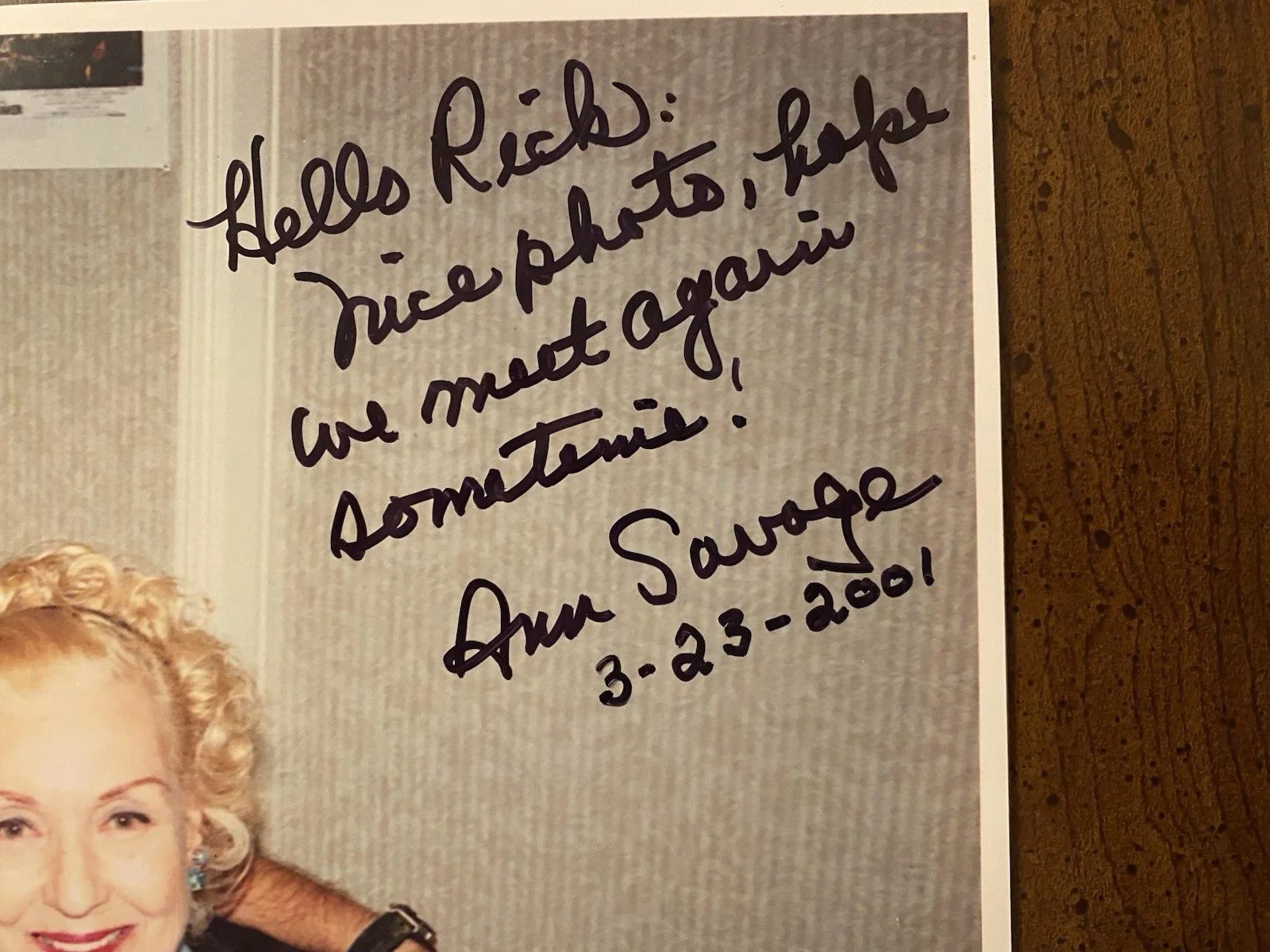Ann Savage — Ann Savage Signed Autographed Photo Detour Apology For Murder IN PERSON, изображение 2