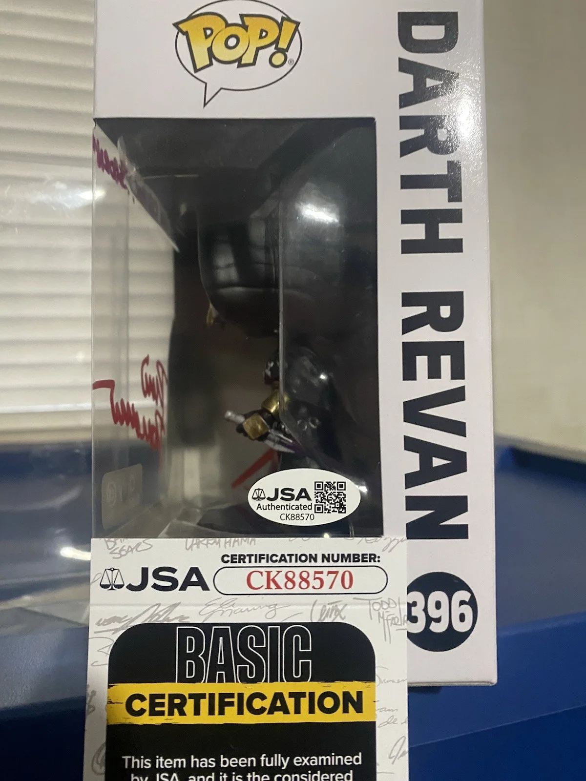 Rino Romano — Rino Romano Signed Funko Pop Star Wars Knights Old Republic Darth Revan JSA 396, image 4