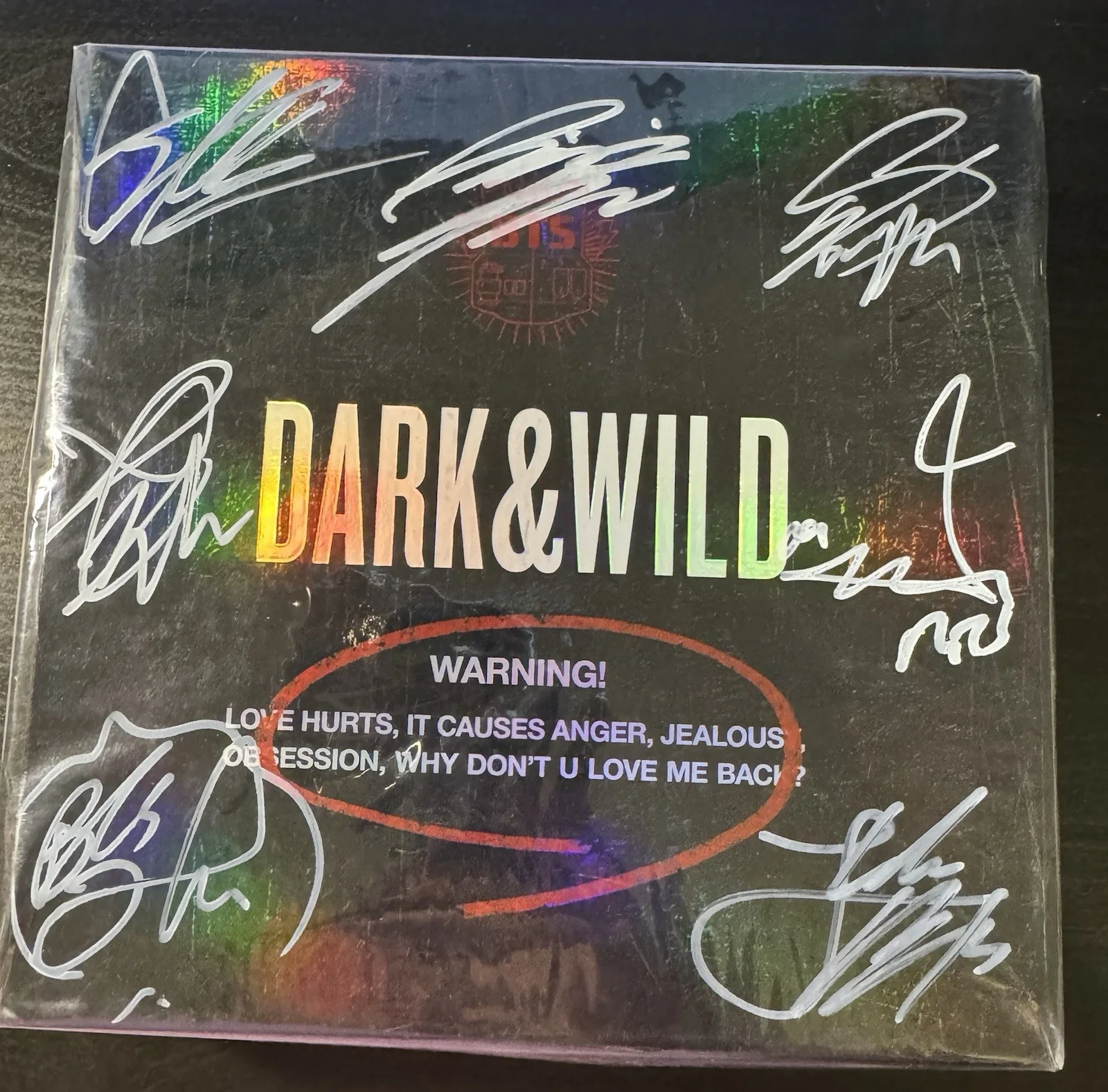 BTS Dark & Wild Album Autographed by Group Bangtan Boys CD Kpop Official, image 2