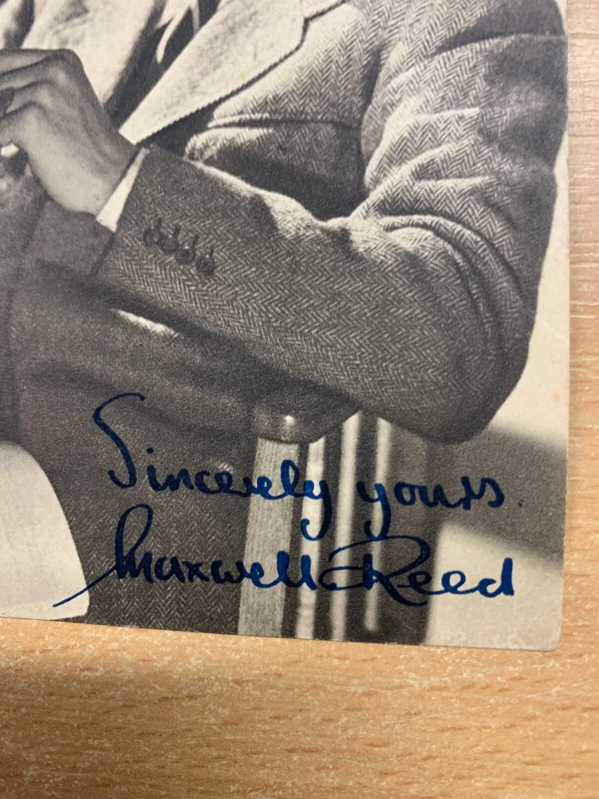 VINTAGE MAXWELL REED PRINTED AUTOGRAPH IRISH ACTOR 13cm x 8cm PHOTOGRAPH (LL), изображение 2