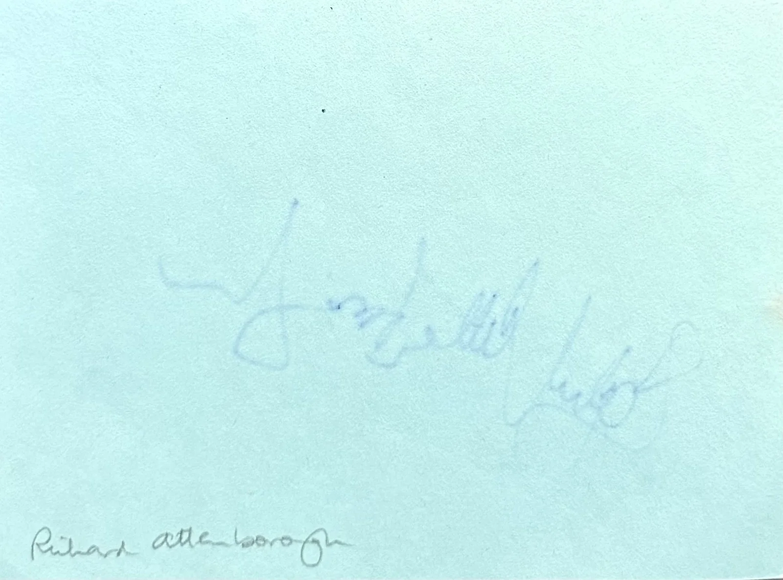 Richard Attenborough, Greta Gynt — RICHARD ATTENBOROUGH Signed Autographed 4" x 5" Album Page The Great Escape, image 2