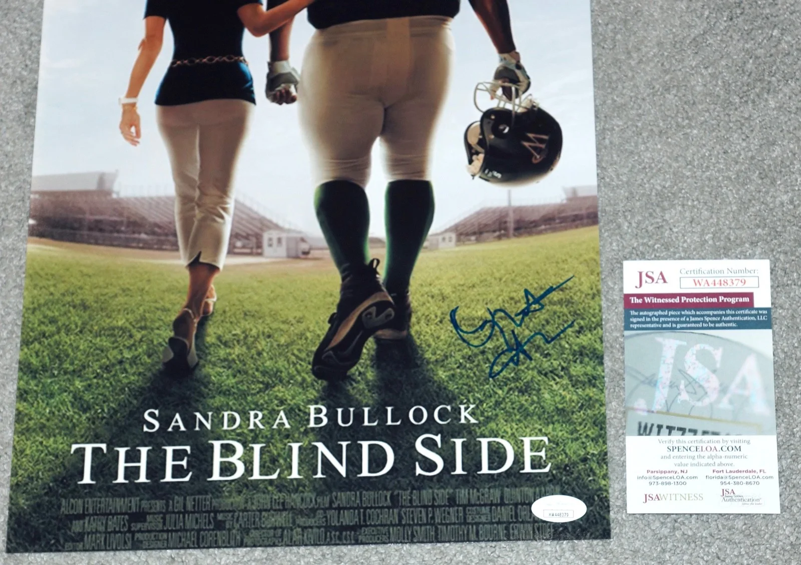 Quinton Aaron — QUINTON AARON "THE BLINDSIDE" Movie 11x17 Photo + JSA Wit COA WA448379, изображение 2