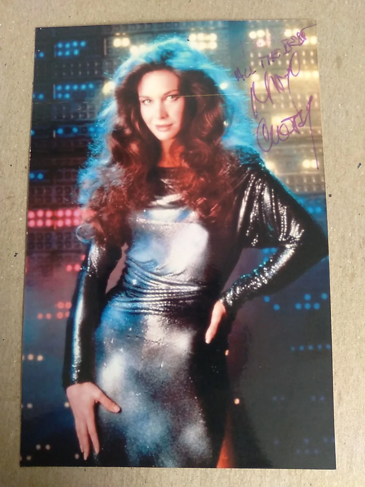 Mary Crosby Actresd Autograph Signed 6x4in Photo Kristin Shepard, image 2