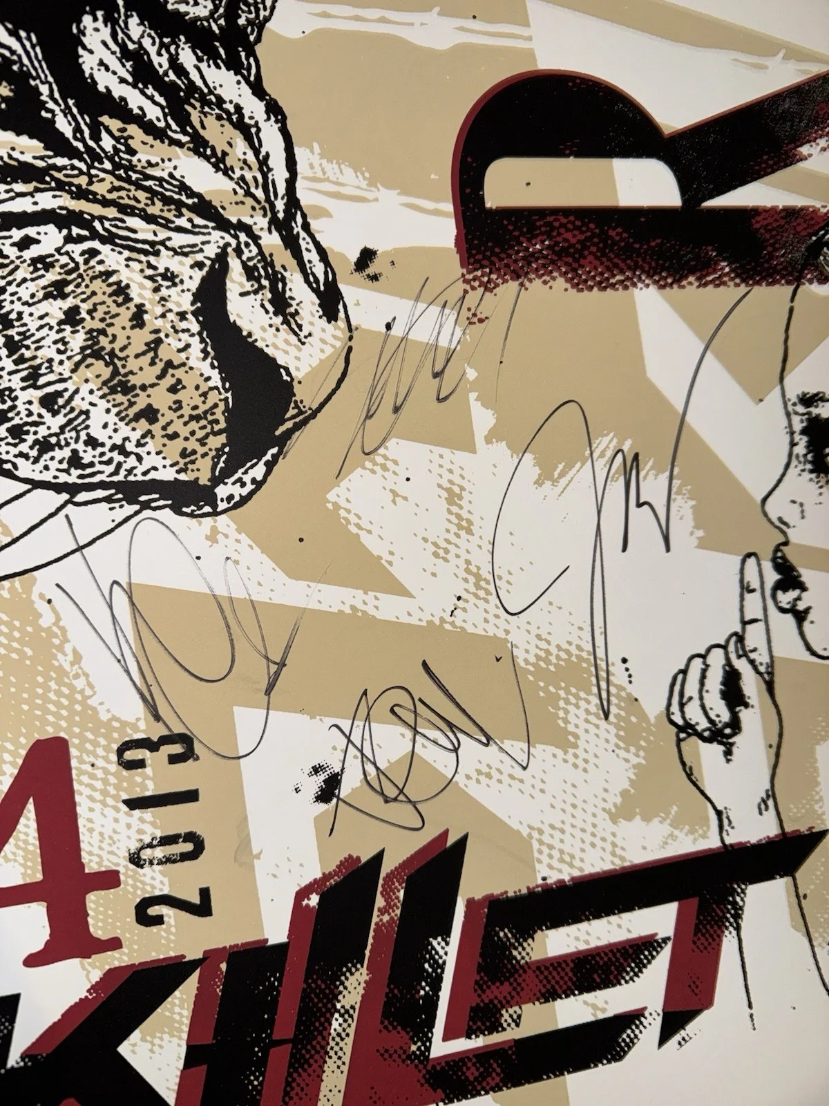 Skillet Rise Tour Nashville Signed Poster 26/200, image 2