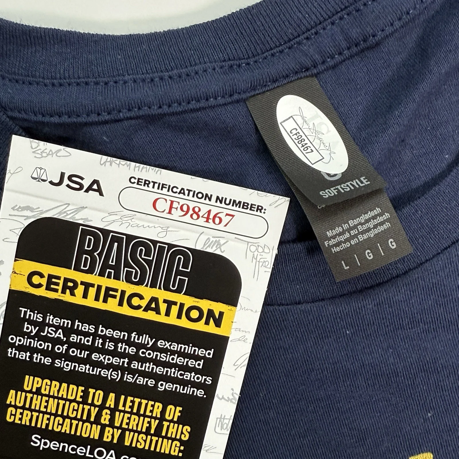 🛞 SHANE GILLIS 🛞 Signed Tires signed Autographed UNIFORM SHIRT JSA COA +PROOF, image 2