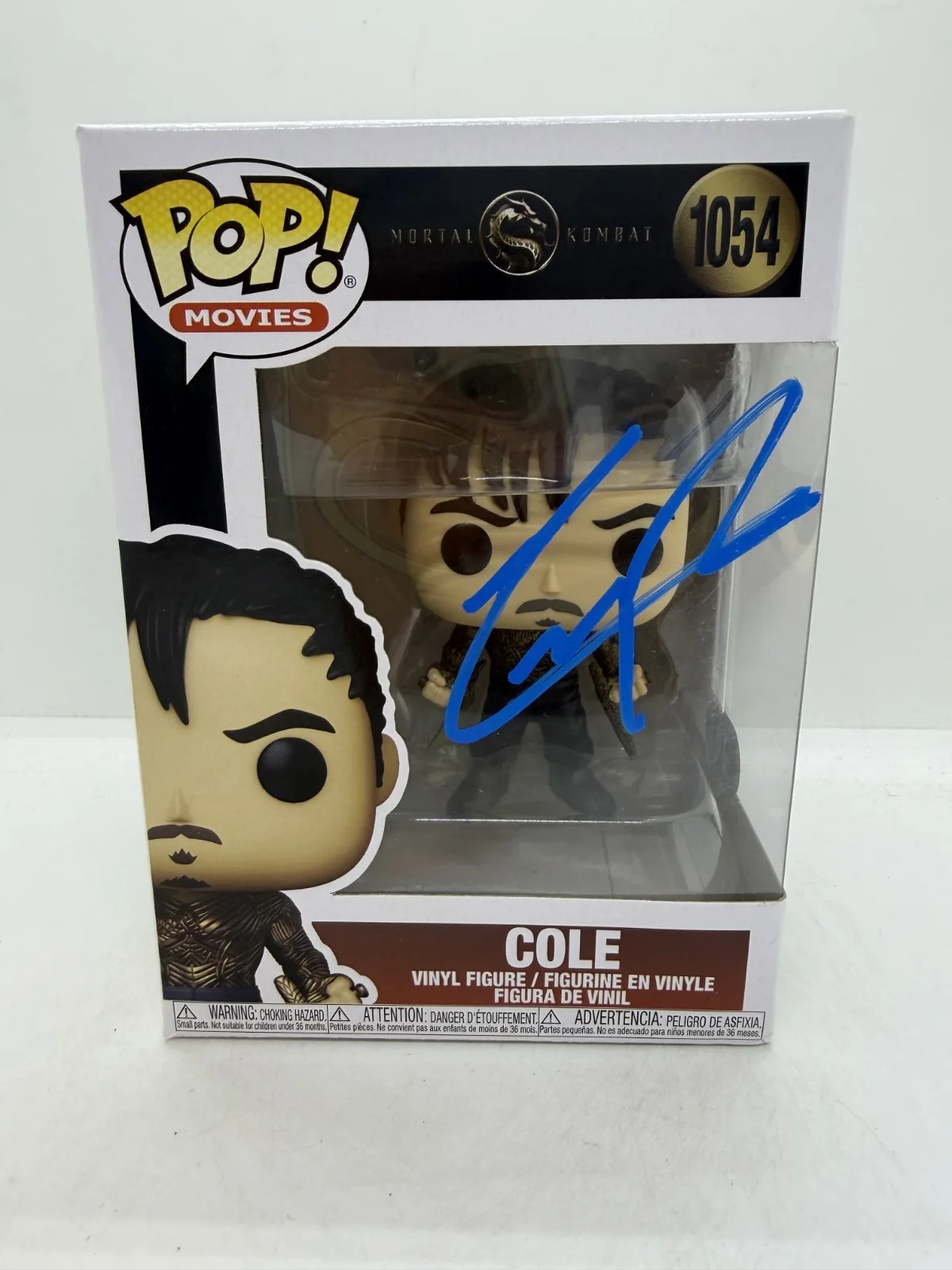 lewis tan — Lewis Singwah Tan SIGNED Mortal Combat Cole Young FUNKO POP #1054 SWAU÷