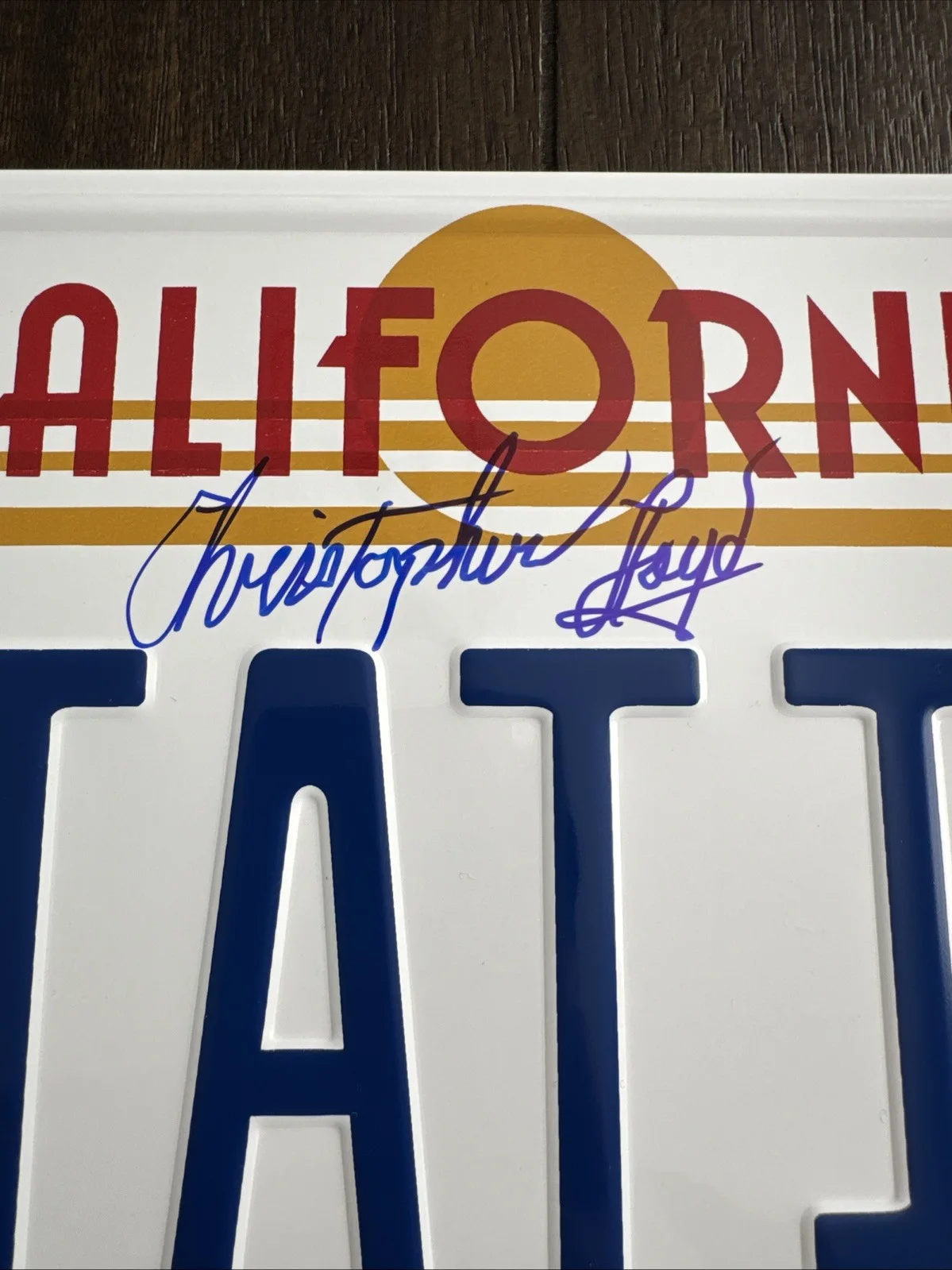 Christopher Lloyd Autographed Back To The Future License Plate Outatime JSA COA, image 2