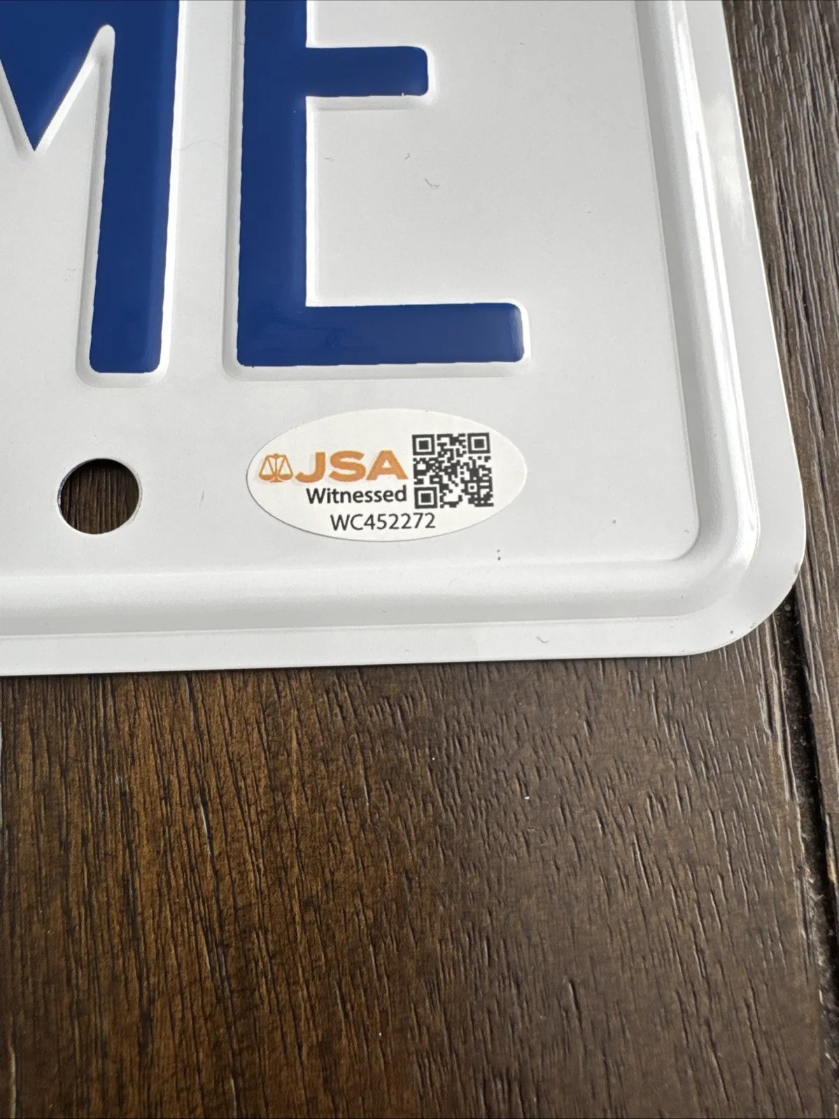 Christopher Lloyd Autographed Back To The Future License Plate Outatime JSA COA, image 3