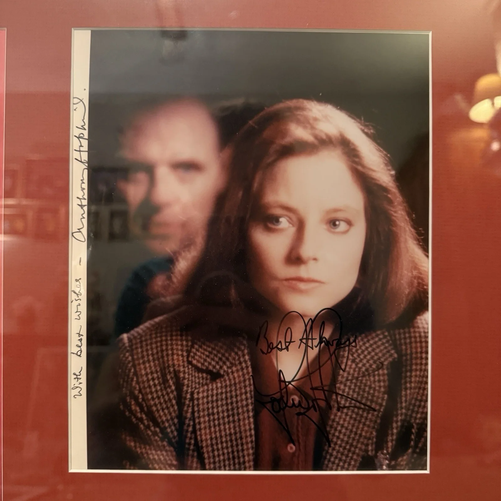 Anthony Hopkins, Jodie Foster, David Voigt — Anthony Hopkins & Jodie Foster Signed Silence of the Lambs Framed Collage w COA, изображение 5
