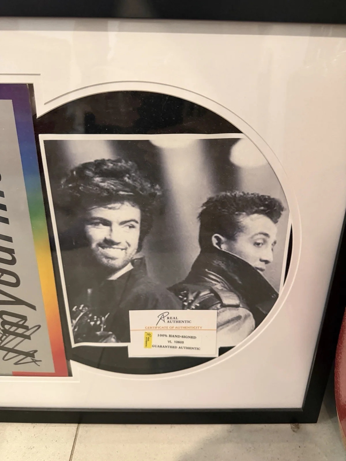 George Micheal, Andrew Ridgeley — George Michael Andrew Ridgeley Wham! Signed Autograph LP I’m Your Man COA, изображение 2