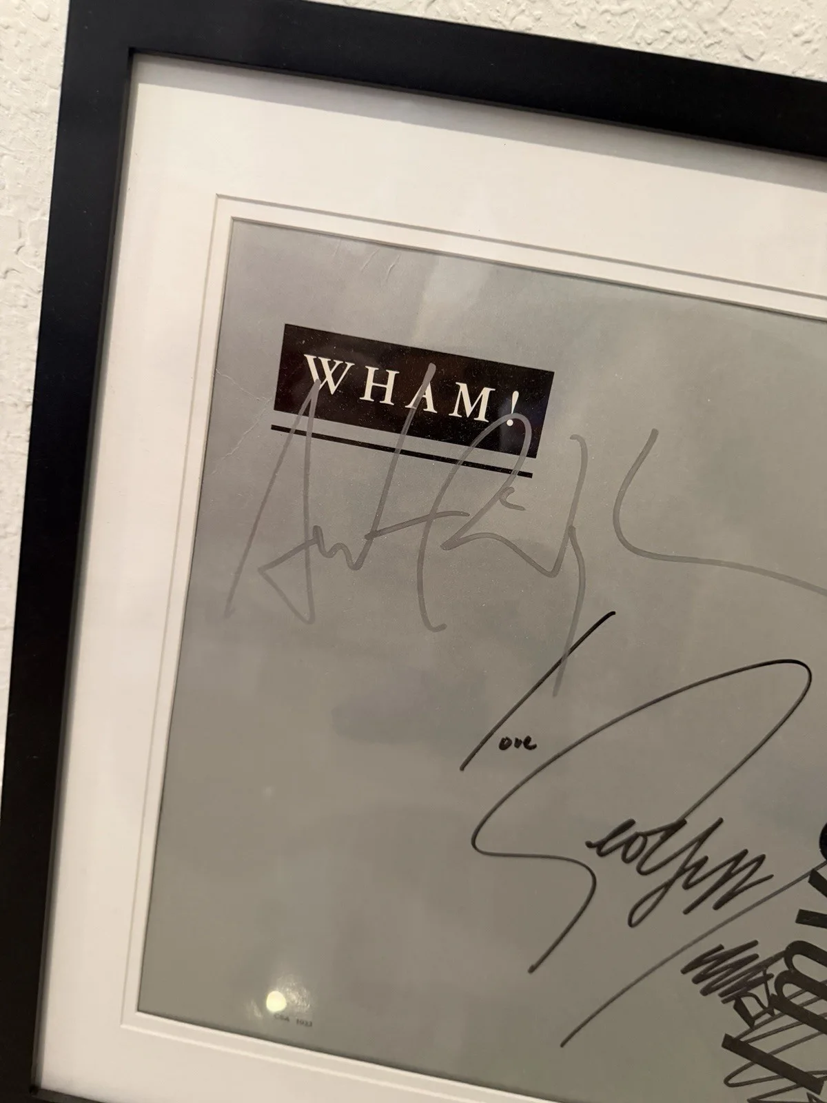 George Micheal, Andrew Ridgeley — George Michael Andrew Ridgeley Wham! Signed Autograph LP I’m Your Man COA, изображение 4