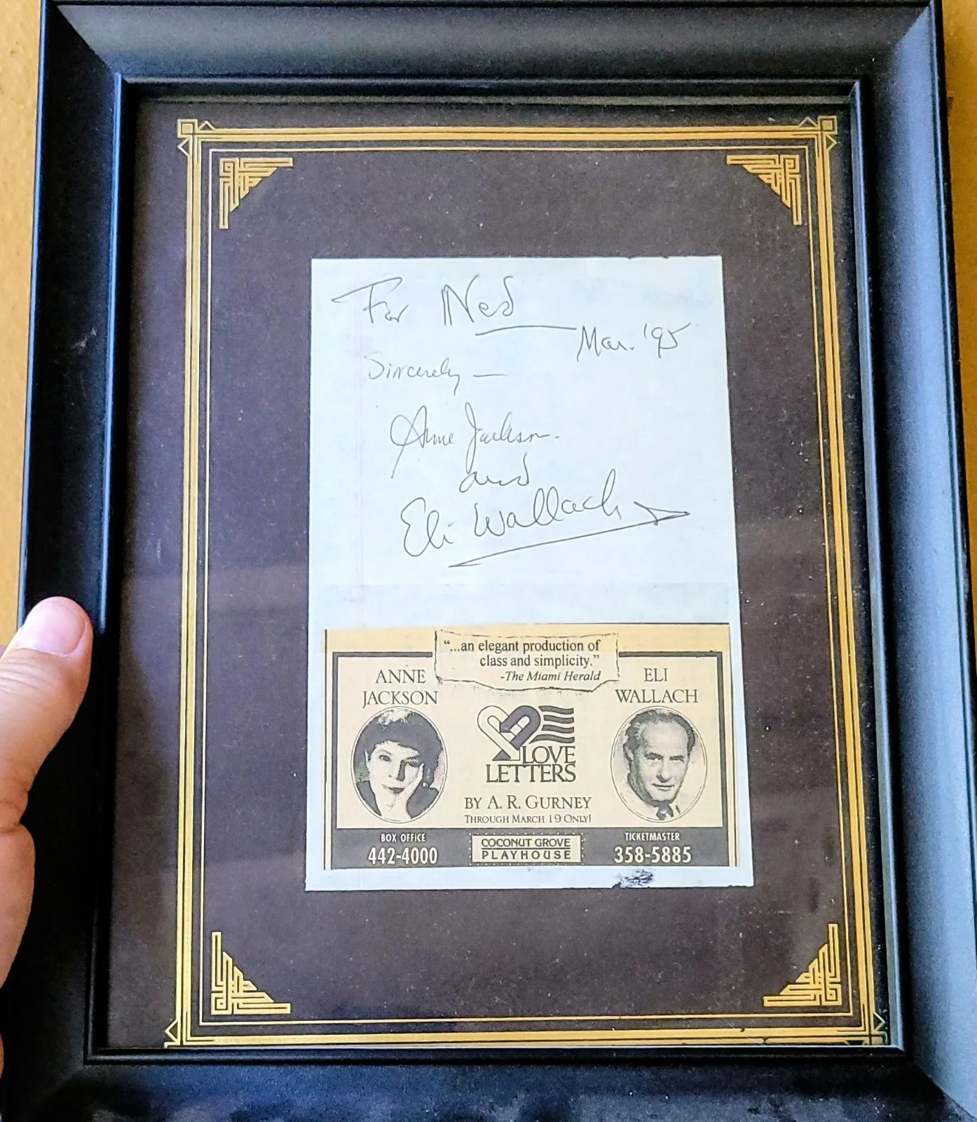 Eli Wallach, Anne Jackson — Eli Wallach & Anne Jackson Signed Autographed Card THe GOOD THE BAD & THE UGLY, image 2