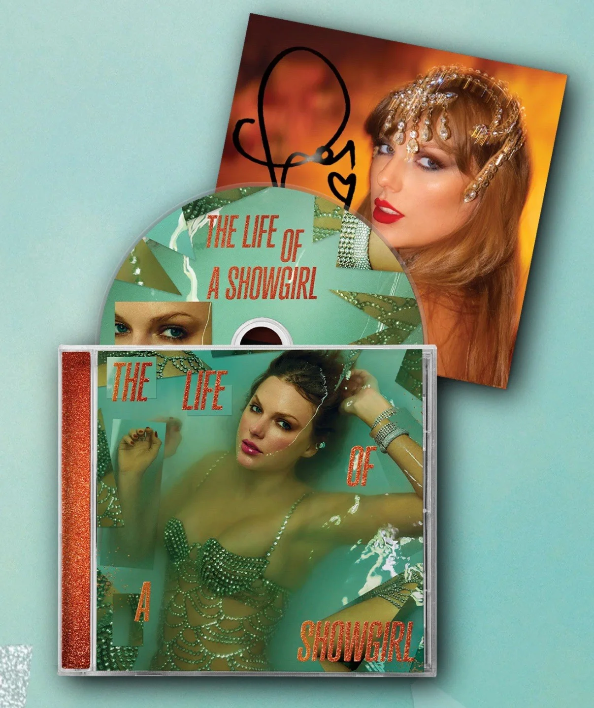 TAYLOR SWIFT SIGNED THE LIFE OF A SHOWGIRL CD AUTOGRAPHED PHOTO #1, изображение 2