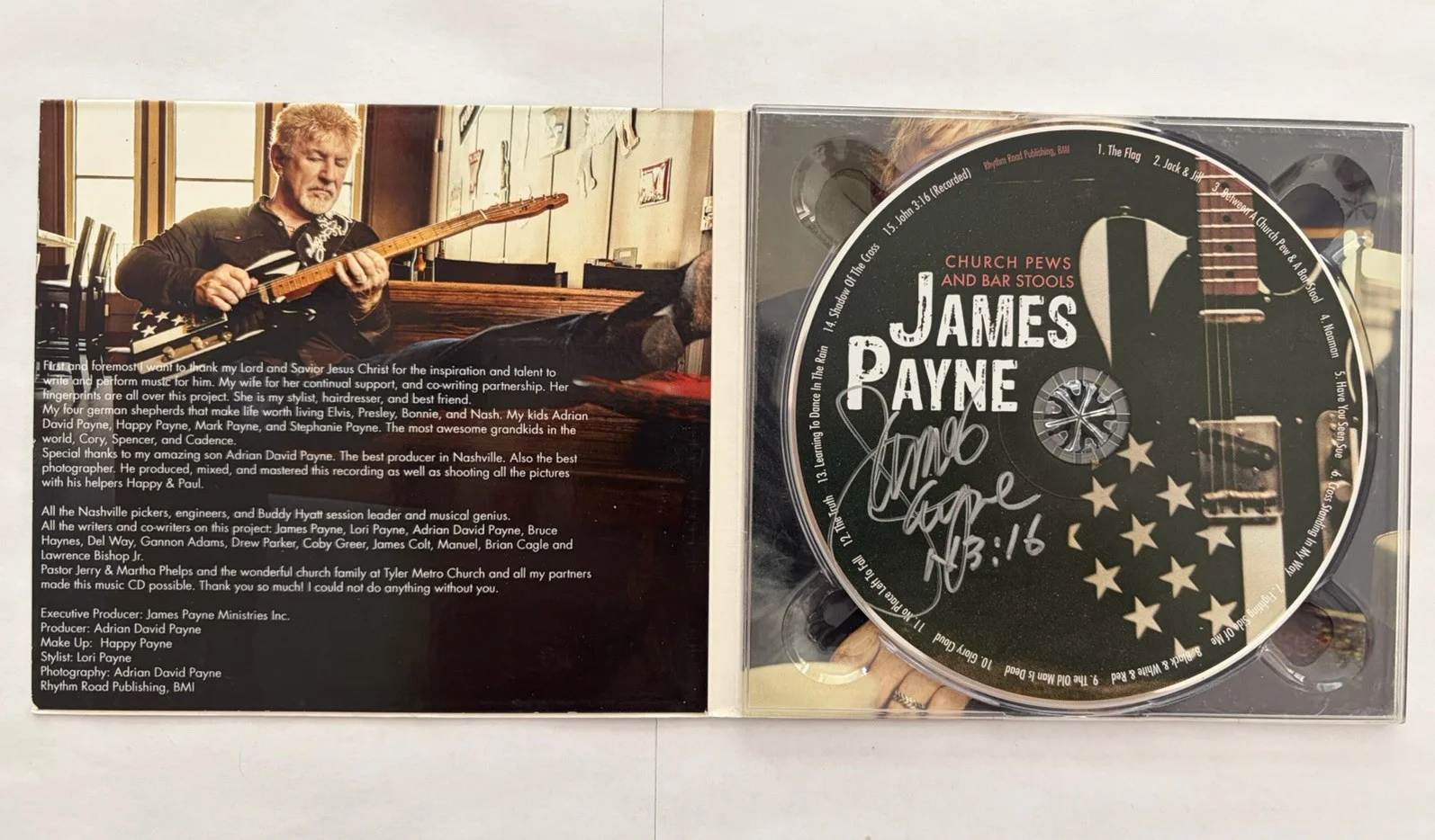 James Payne Church Pews And Bar Stools Signed Autographed CD Country Worship VG, изображение 3