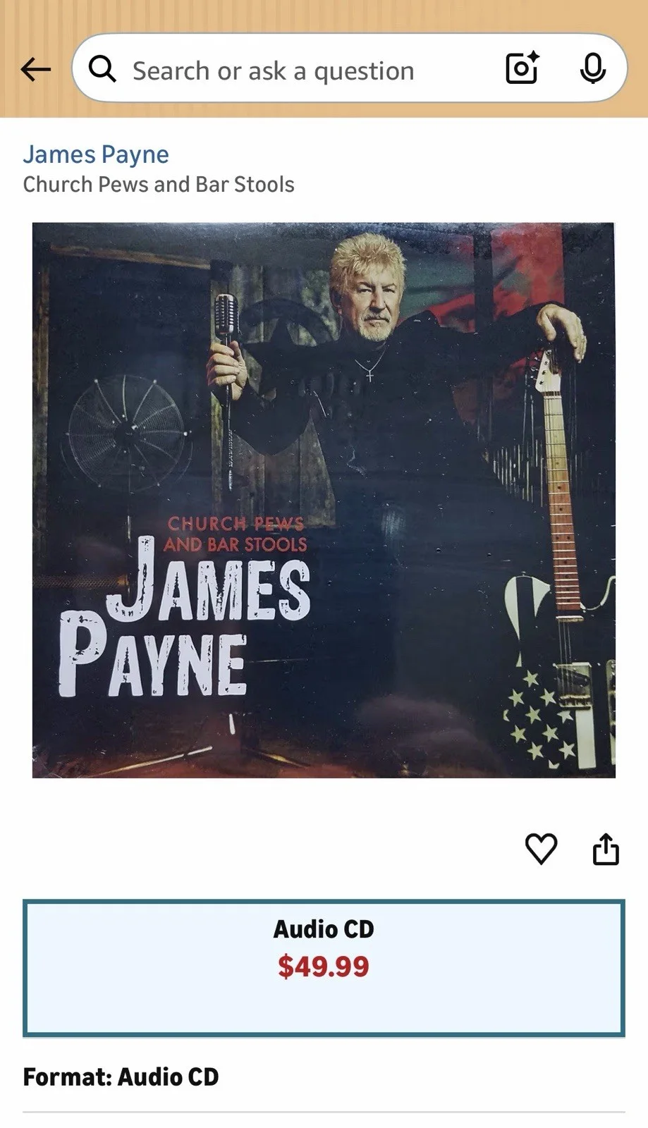 James Payne Church Pews And Bar Stools Signed Autographed CD Country Worship VG, изображение 5