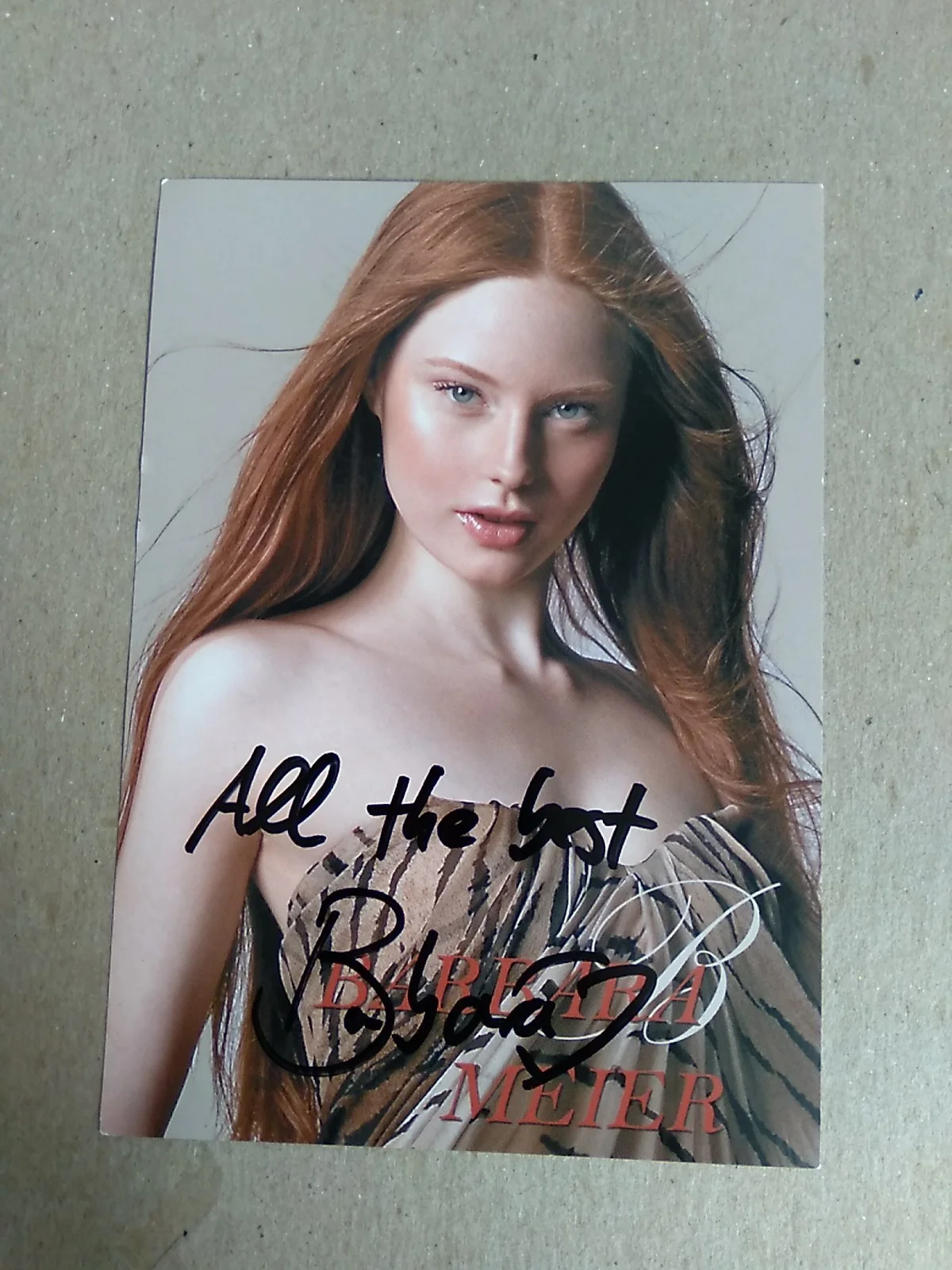 Barbara Meier German Actress And Fashion Model Signed Autograph 6x4in Photo, изображение 2
