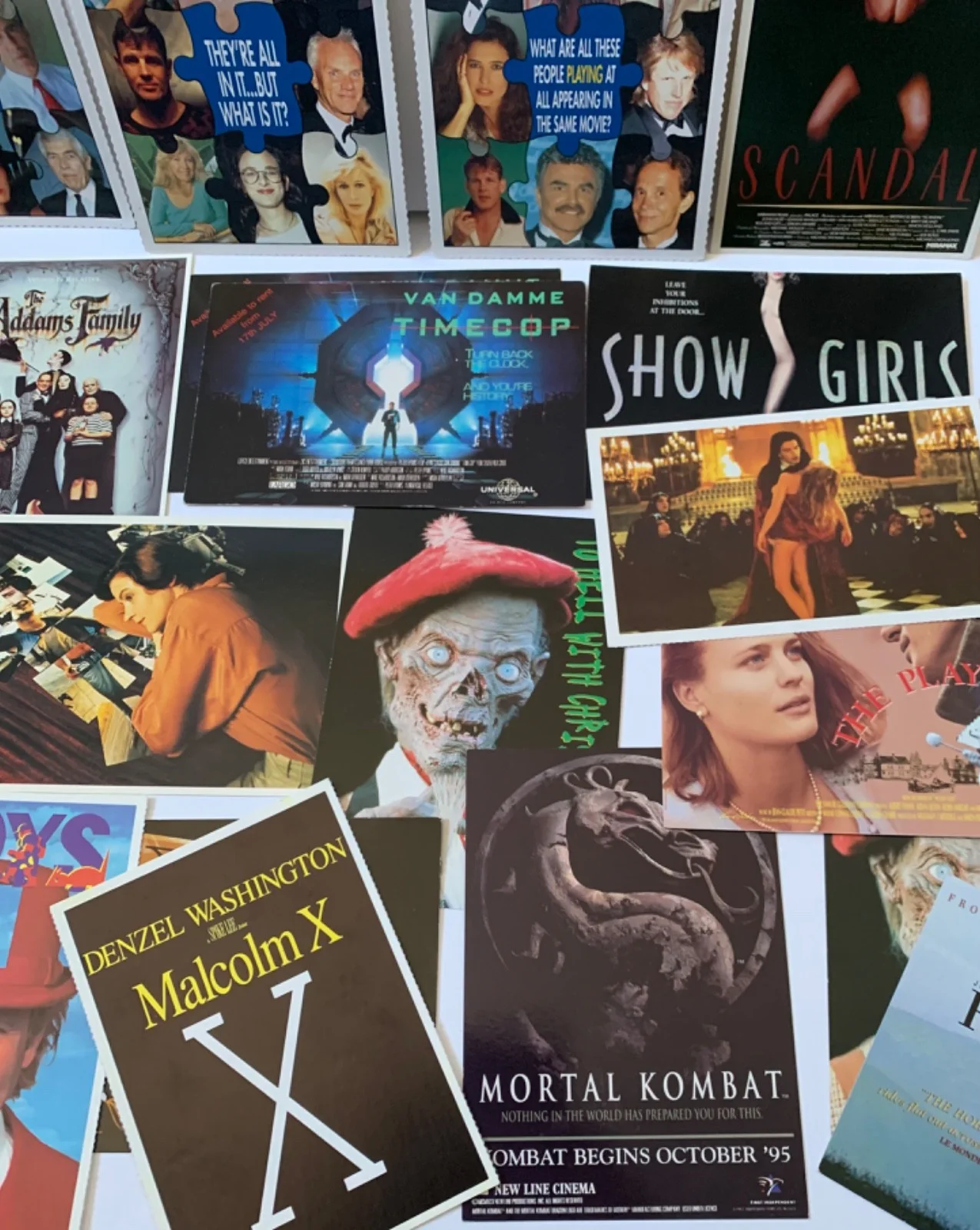 LARGE VINTAGE COLLECTION VIDEO FILM RELEASE CARDS PROMOTIONAL FLYERS ADS 1990’S, изображение 2