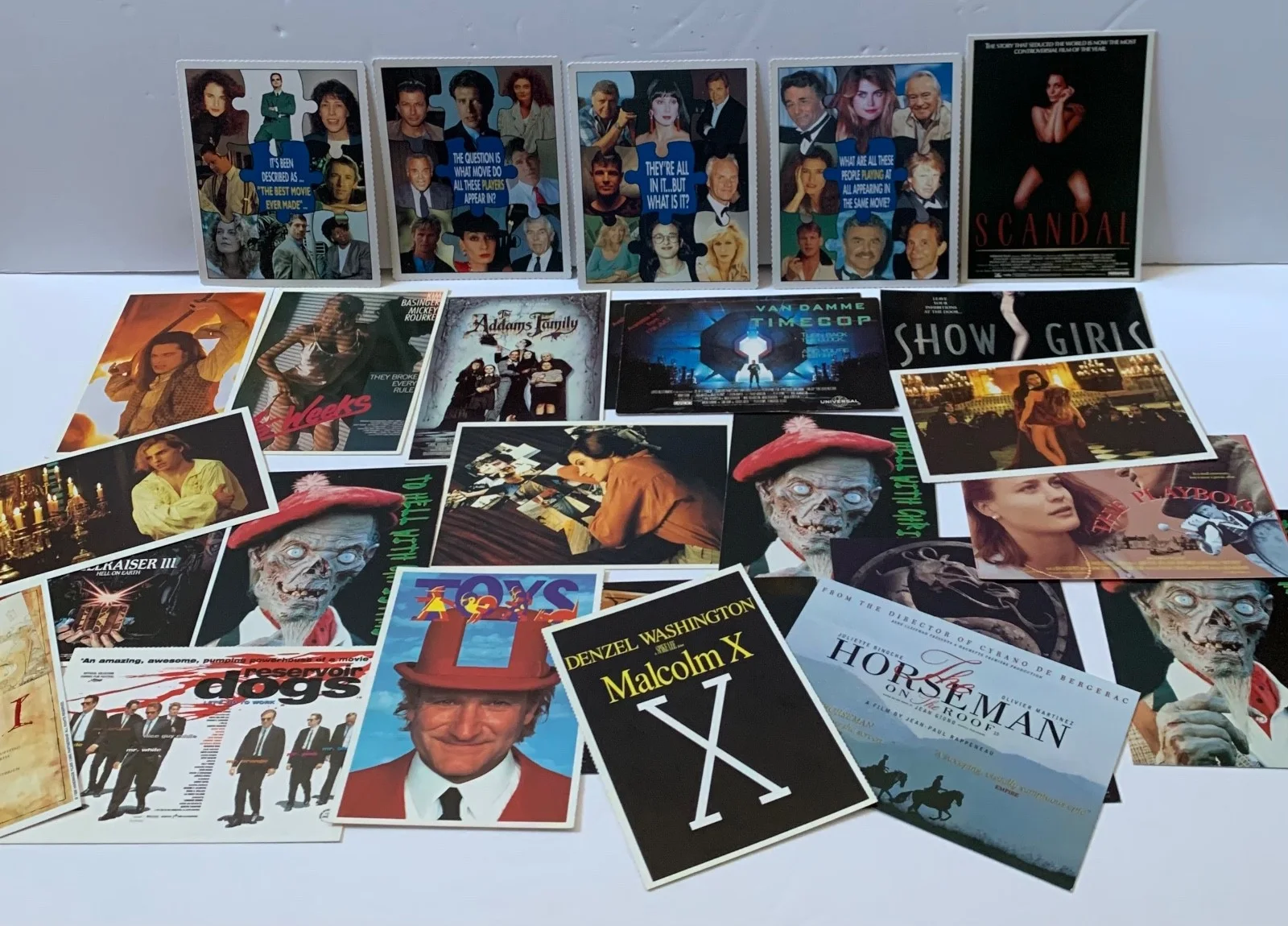 LARGE VINTAGE COLLECTION VIDEO FILM RELEASE CARDS PROMOTIONAL FLYERS ADS 1990’S, изображение 3