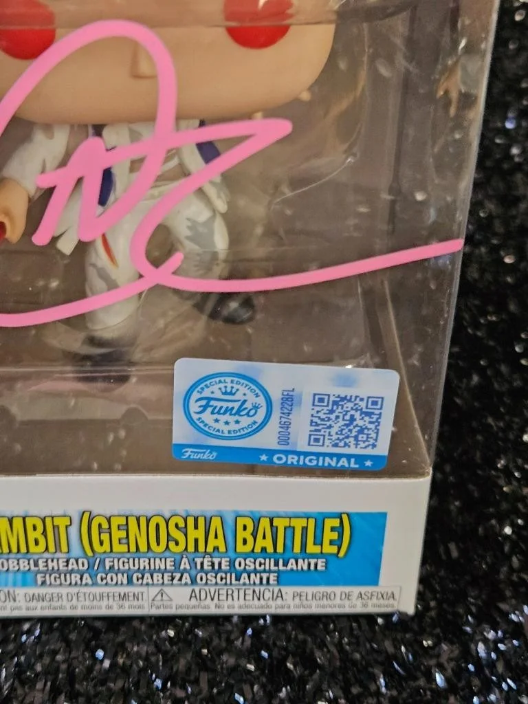 LILY ROSE DEPP — AJ LOCASCIO HAND SIGNED AUTOGRAPHED FUNKO POP 1540 GAMBIT X-MEN A.J GENOSHA COA, изображение 3