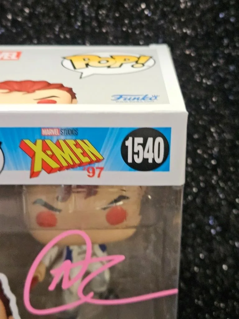 LILY ROSE DEPP — AJ LOCASCIO HAND SIGNED AUTOGRAPHED FUNKO POP 1540 GAMBIT X-MEN A.J GENOSHA COA, изображение 4