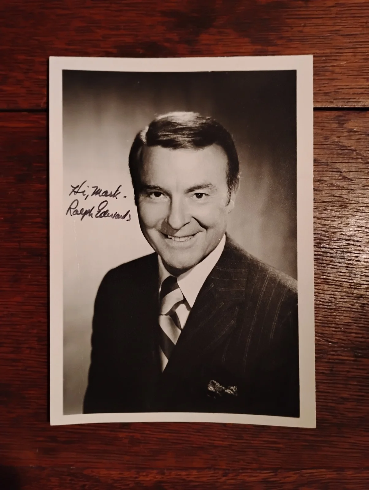 Ralph Edwards — Ralph Edwards Signed Autograph 5x7 Photo Tv Radio Host "Truth or Consequences"