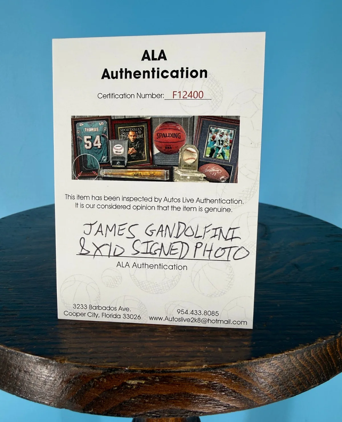 James Gandofini — James Gandolfini Sopranos Signed 8 x 10 Photo ALA Authenticated, image 3