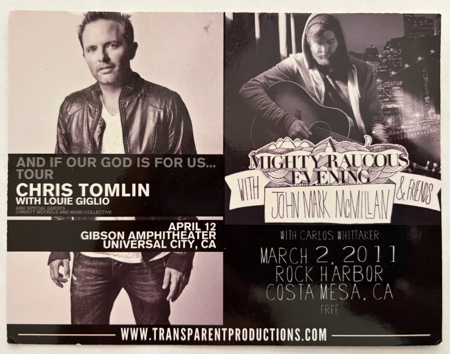 Jake Hamilton & The Sound Signed Autographed Concert Flyer 2011 Freedom Calling, image 2