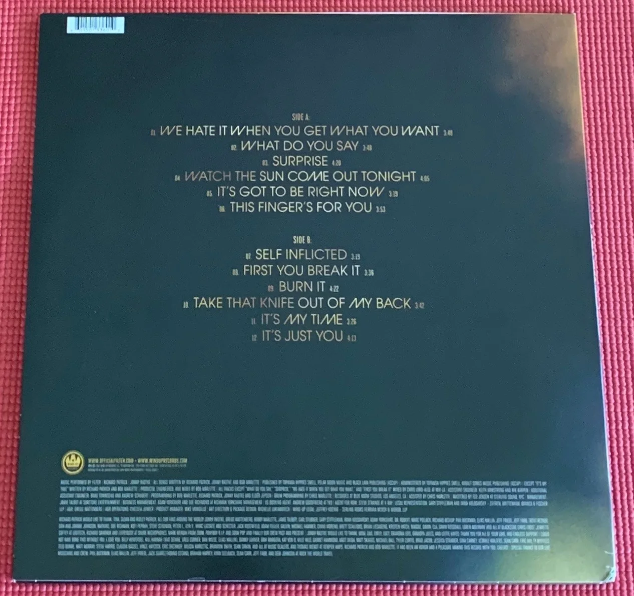 JSA LOA signed by all FILTER autographed "THE SUN COMES OUT TONIGHT" Album, изображение 3