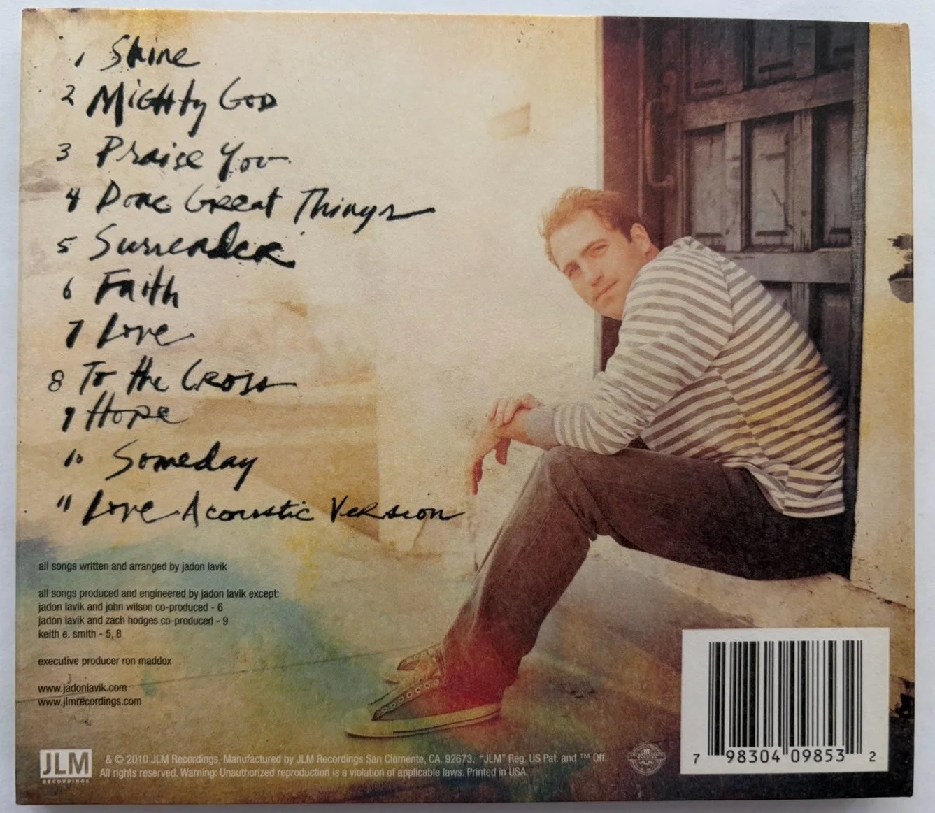 Jadon Lavik Art And Soul CD 2010 Signed Autographed JLM Records Very Good, изображение 2